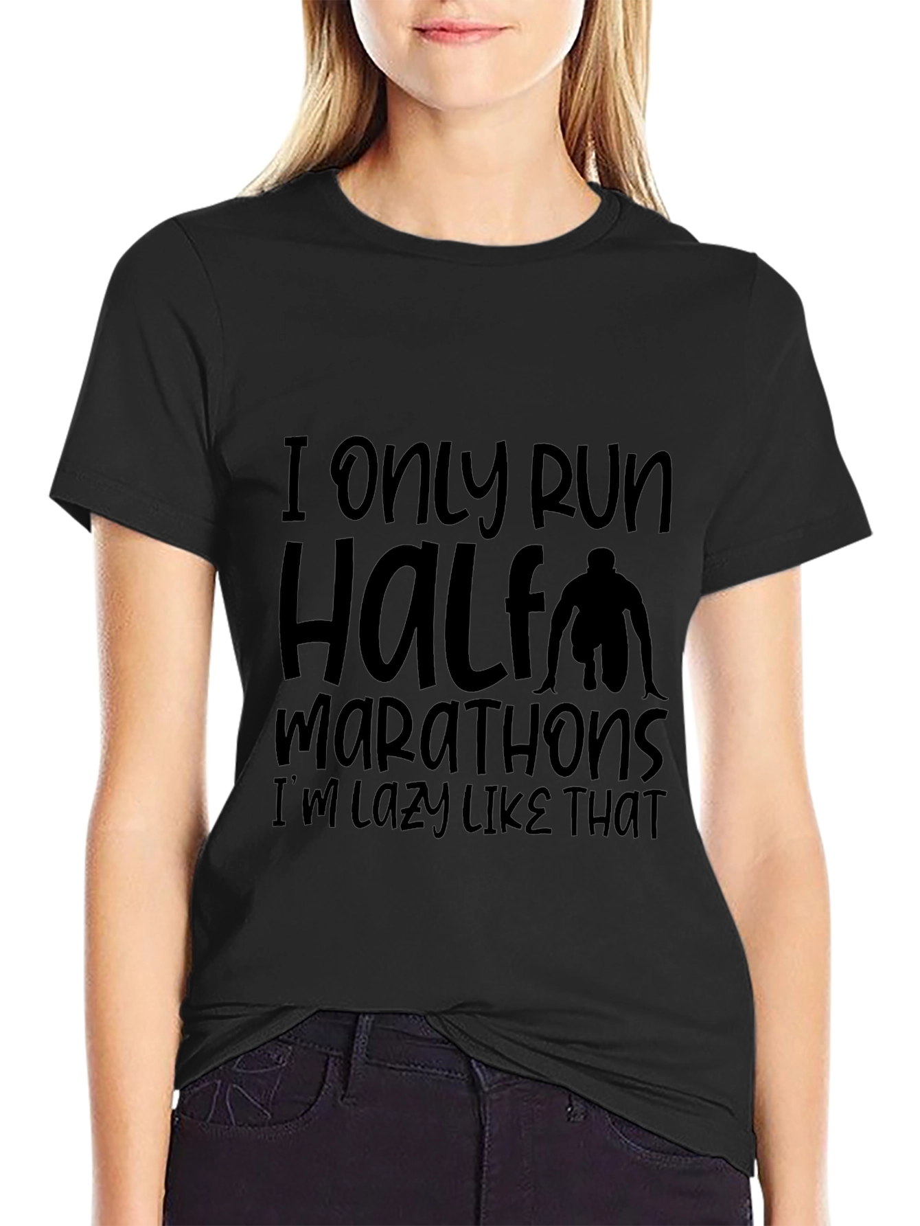 Funny Half Marathoner Lazy Running T-Shirt