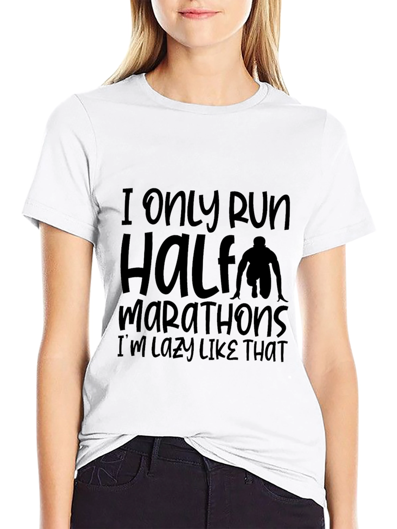 Funny Half Marathoner Lazy Running T-Shirt