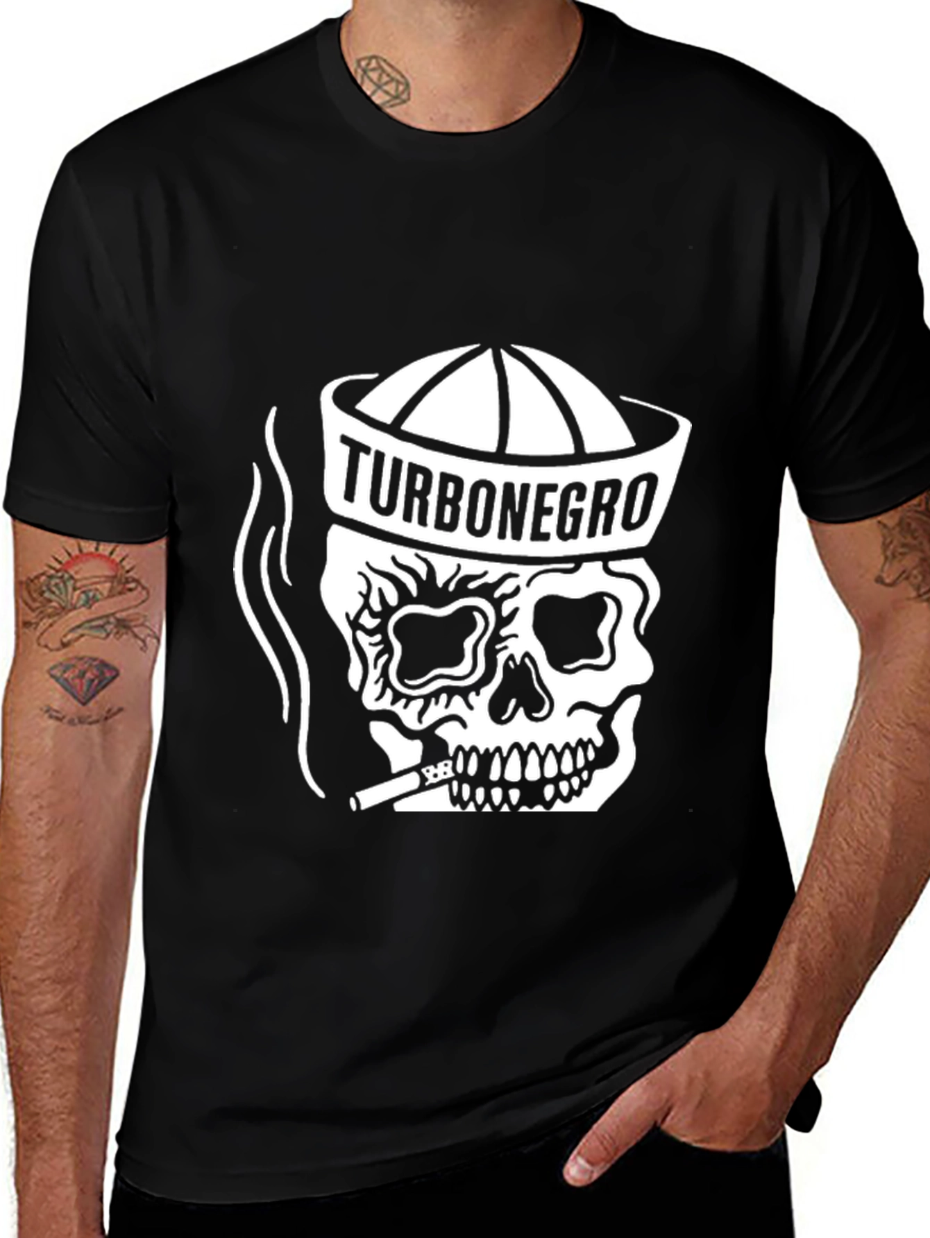 TurboNegro Skull Graphic Black T-Shirt