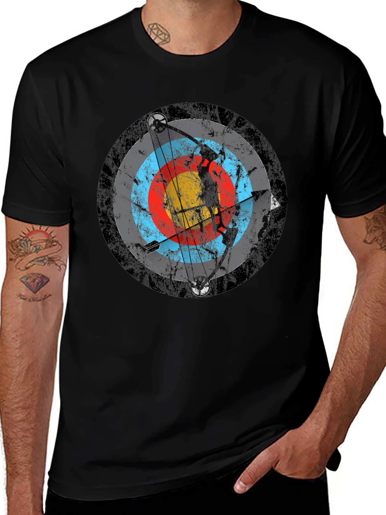 Archery Target T-Shirt - Black