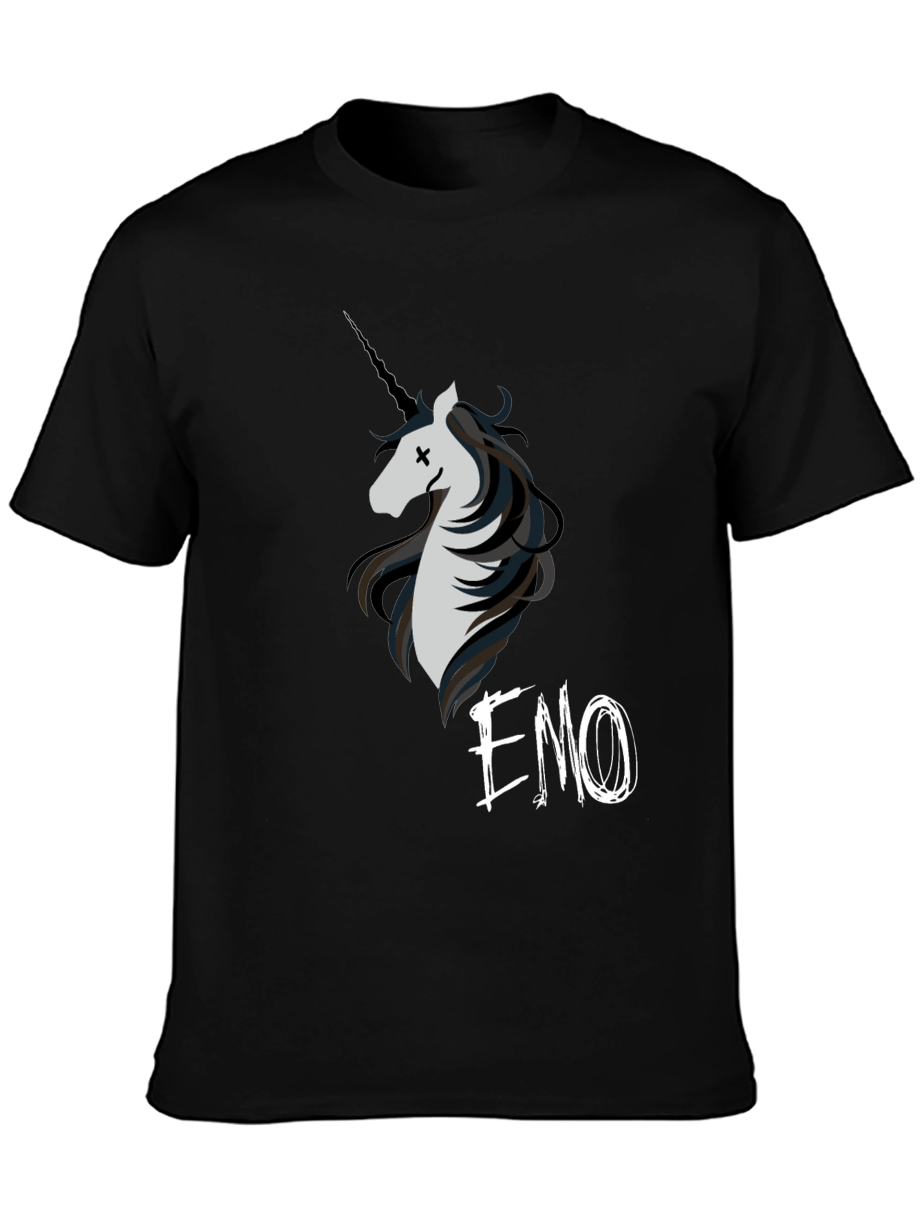 Emo Unicorn Graphic T-Shirt