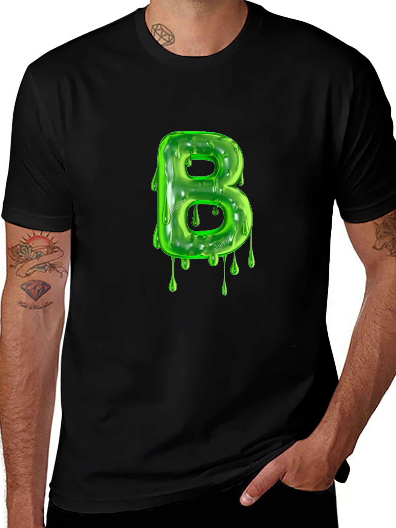 Slime Letter B T-Shirt - Fun Unique Design