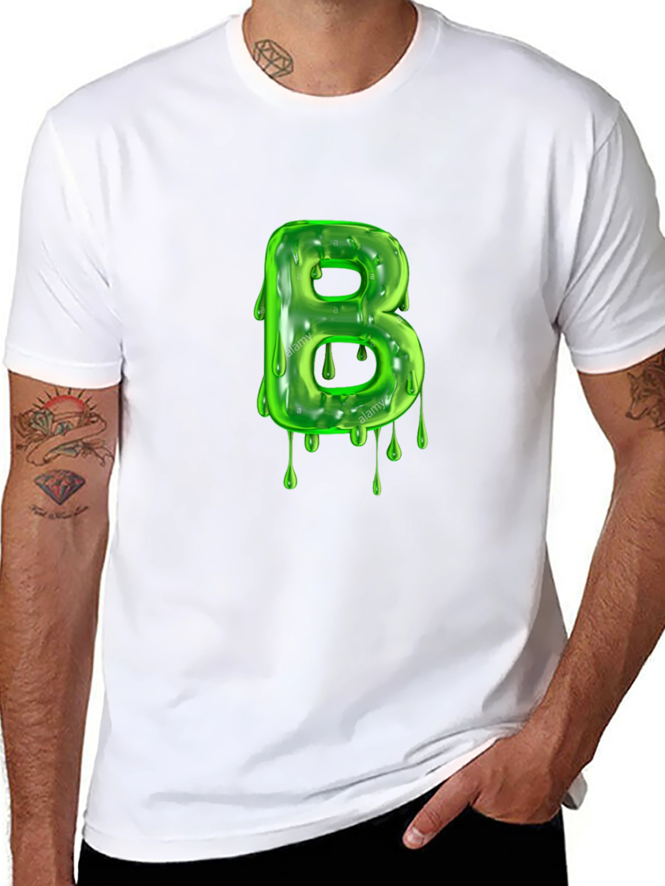 Slime Letter B T-Shirt - Fun Unique Design