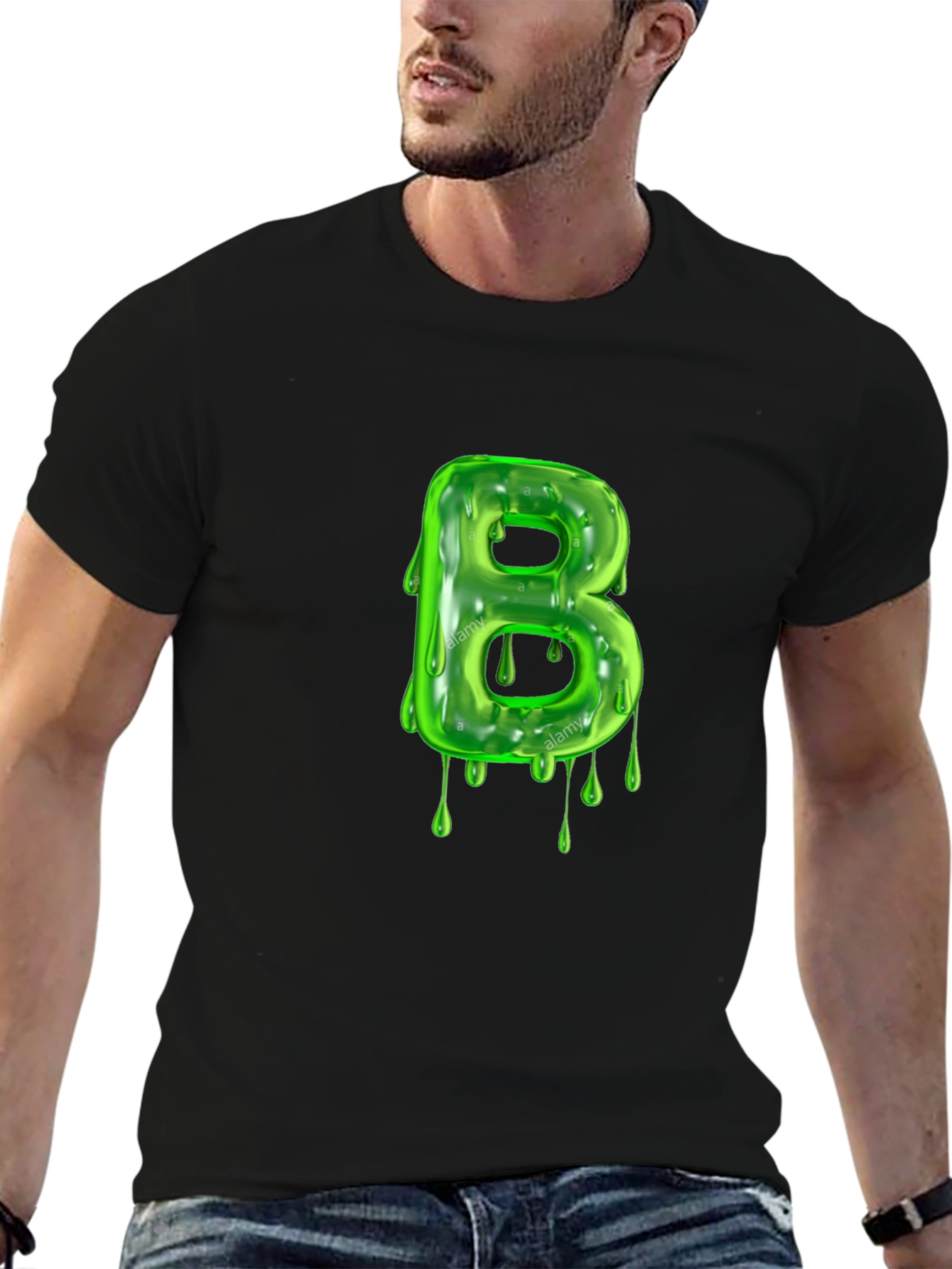Slime Letter B T-Shirt - Fun Unique Design