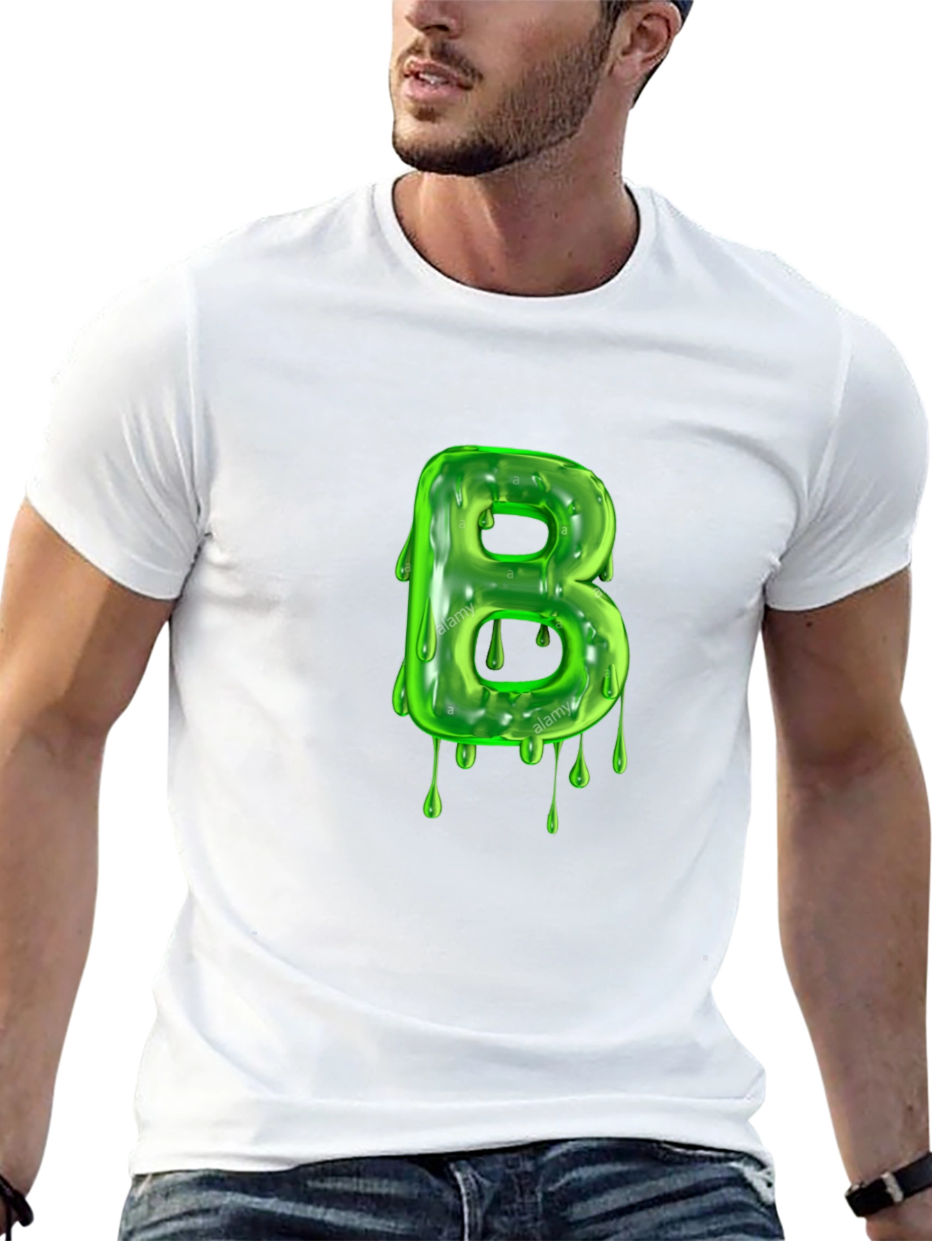 Slime Letter B T-Shirt - Fun Unique Design