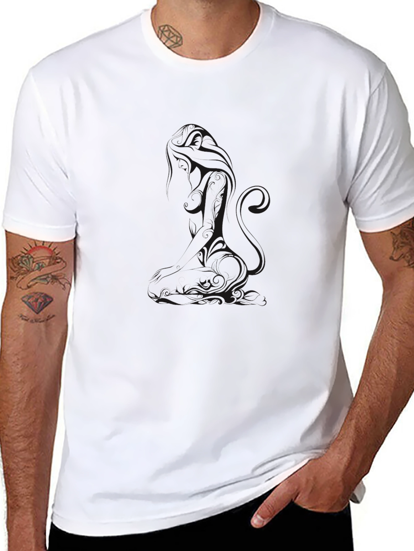 Mens Black Short Sleeve Crew Neck T-Shirt
