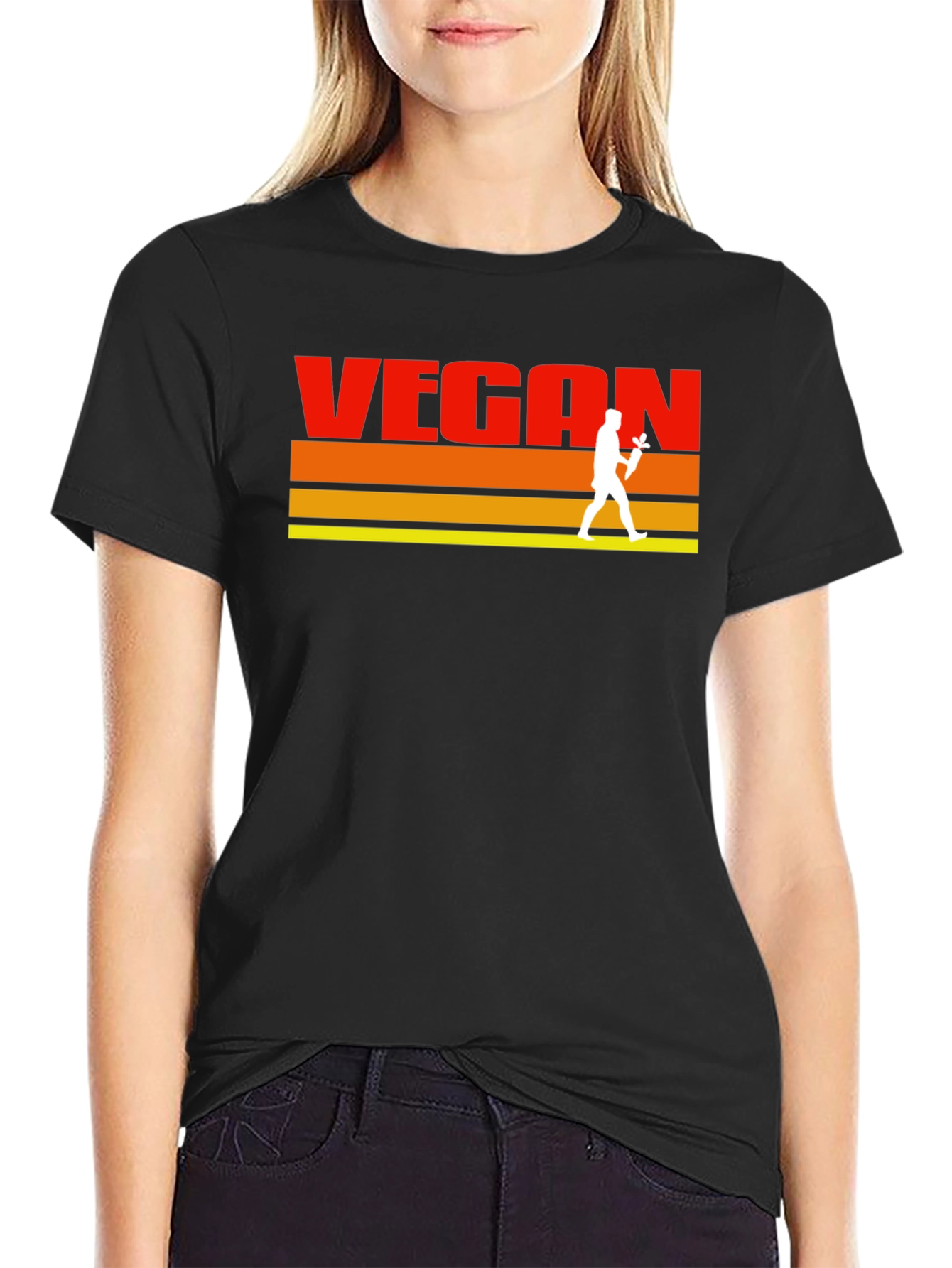 Retro Vegan T-Shirt - Classic Vegetarian Lifestyle Tee