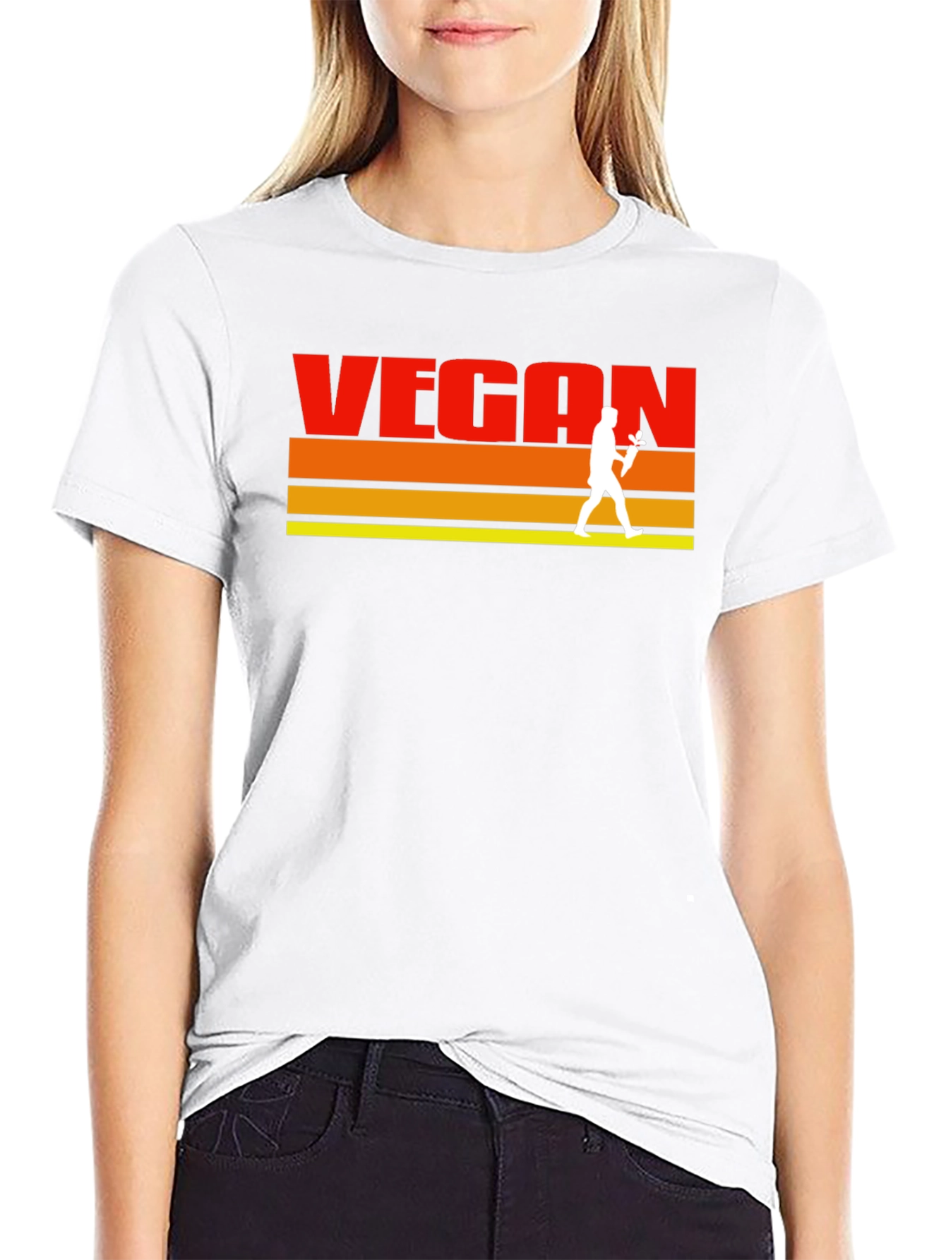 Retro Vegan T-Shirt - Classic Vegetarian Lifestyle Tee