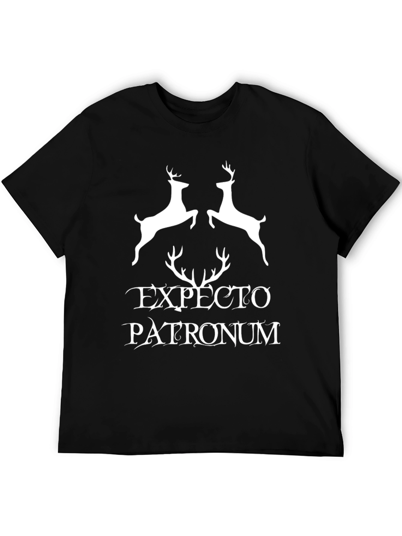 Expecto Patronum Deer Graphic Black T-Shirt