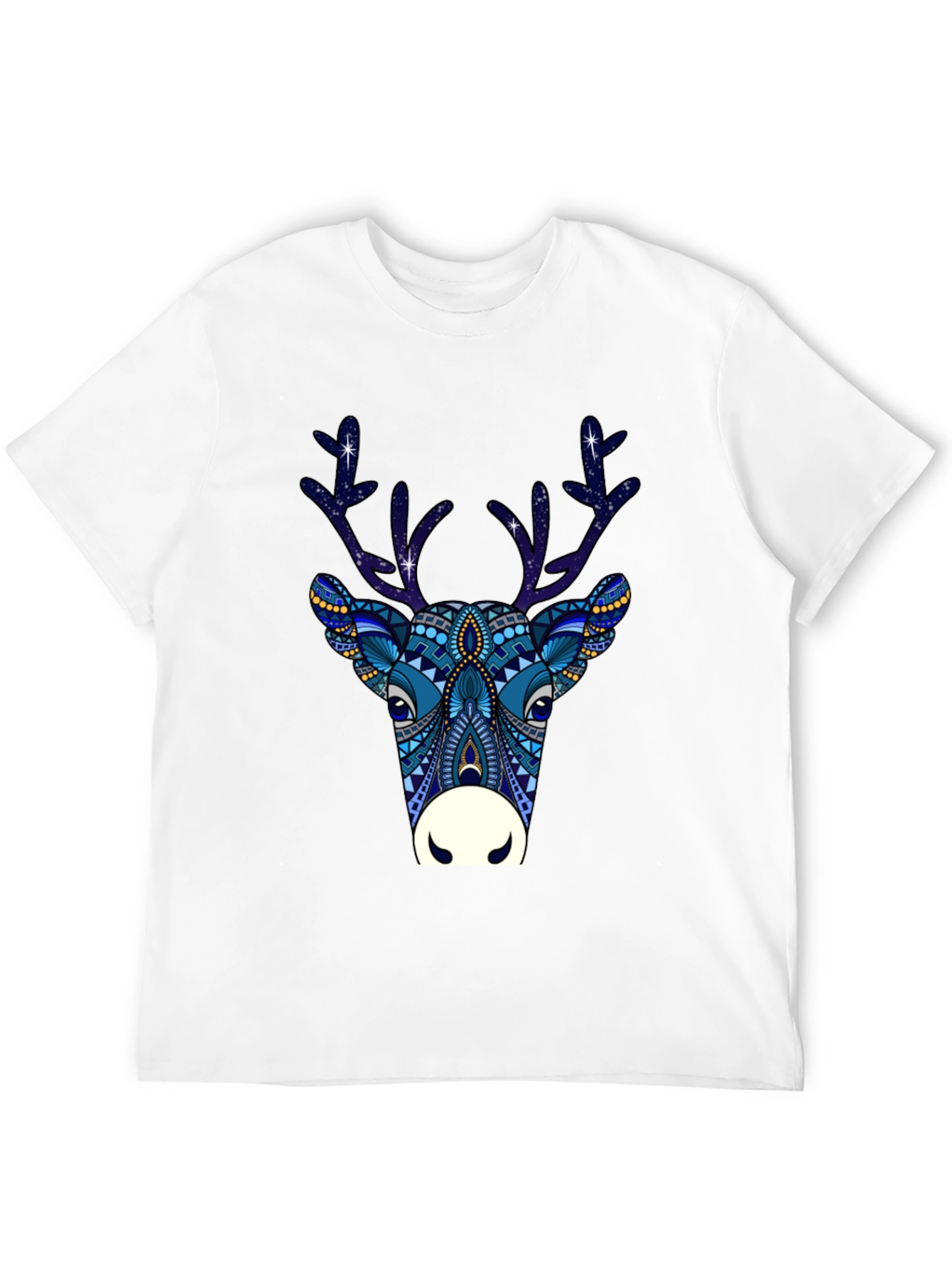 Festive Reindeer Graphic Tee - Black