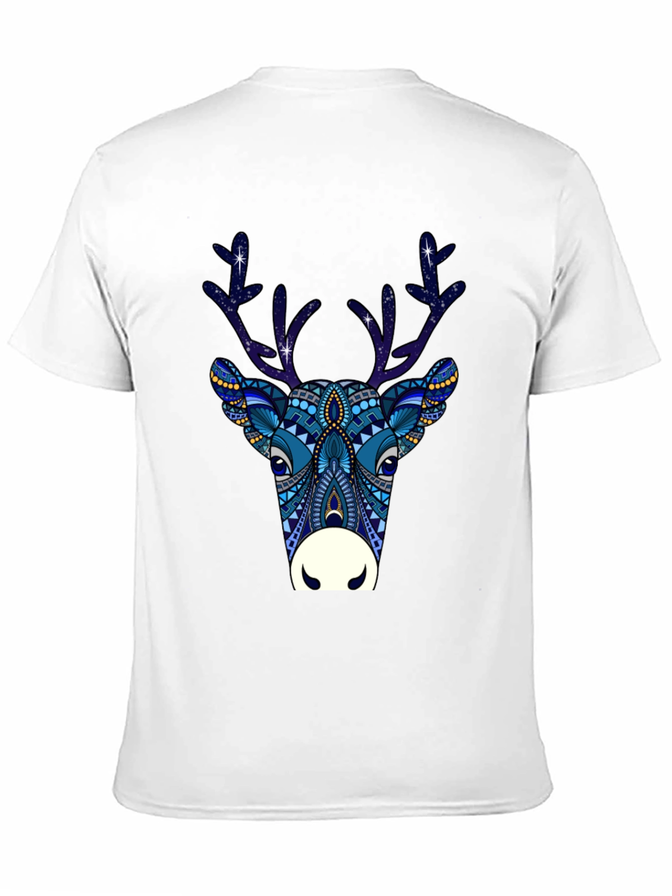 Festive Reindeer Graphic Tee - Black