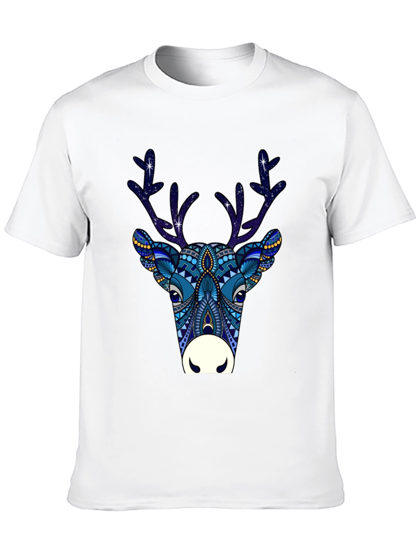 Festive Reindeer Graphic Tee - Black