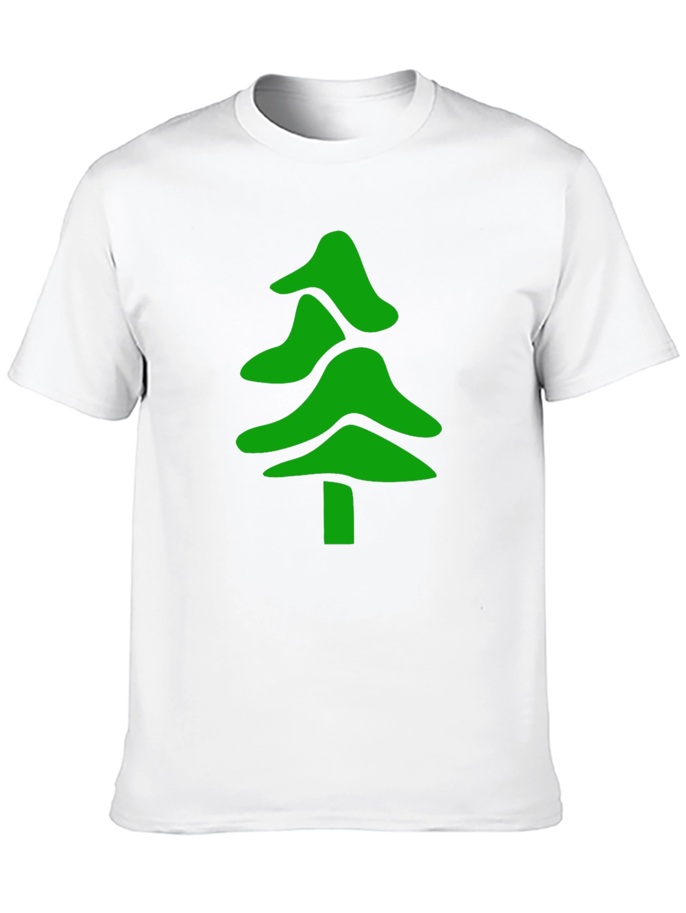 Green Tree Graphic Black T-Shirt