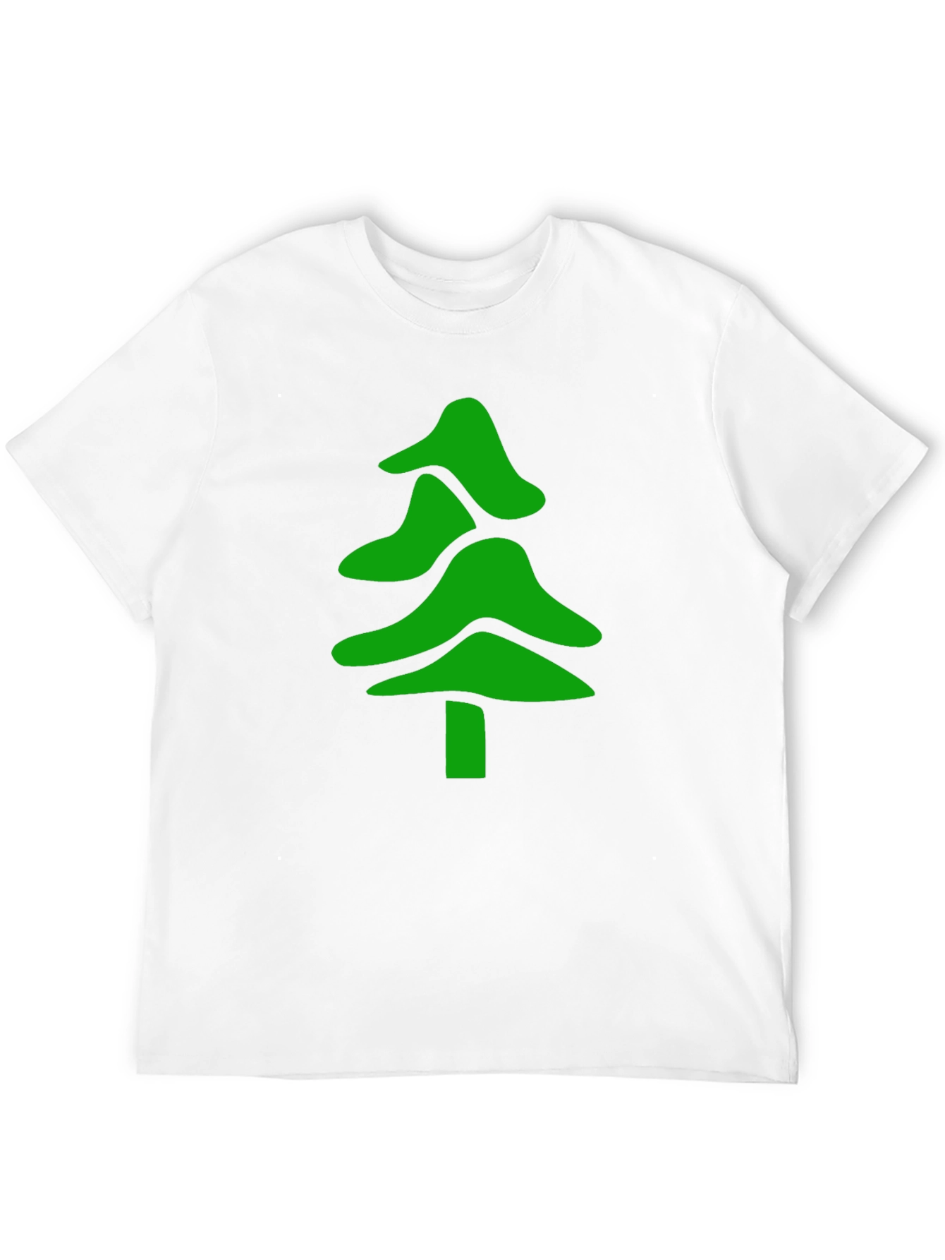 Green Tree Graphic Black T-Shirt
