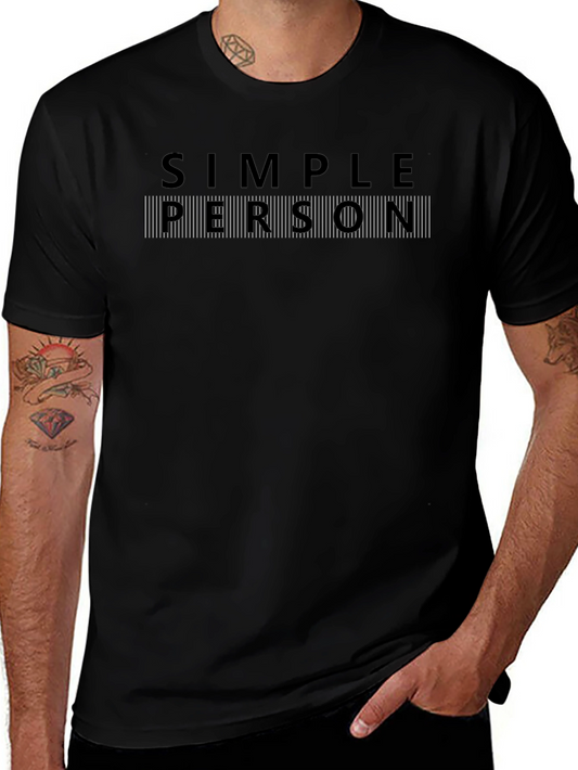 Simple Person Graphic Tee - Black T-Shirt