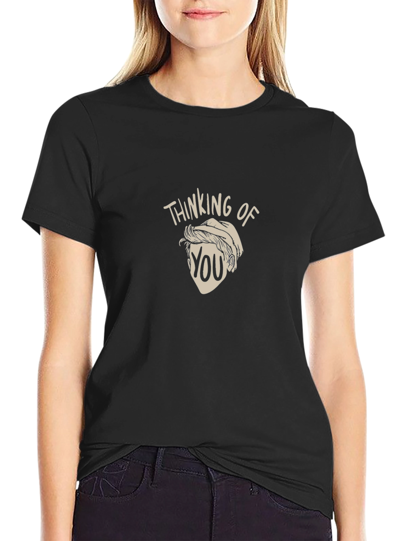 Thinking Of You Graphic T-Shirt Black