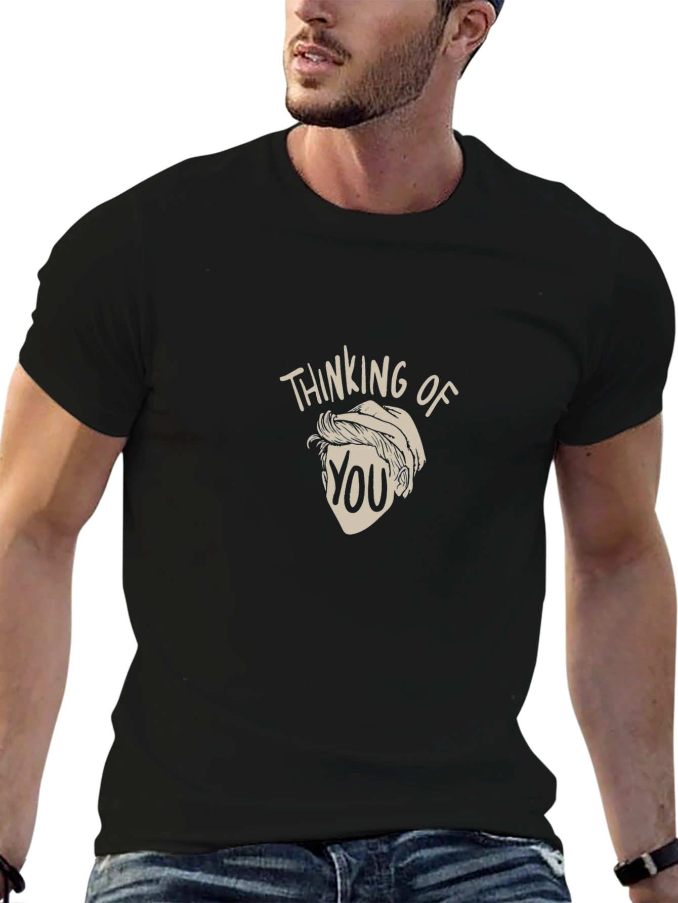 Thinking Of You Graphic T-Shirt Black