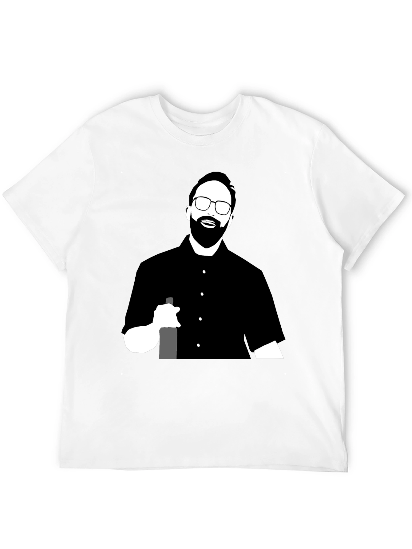 Black T-Shirt with Graphic Print