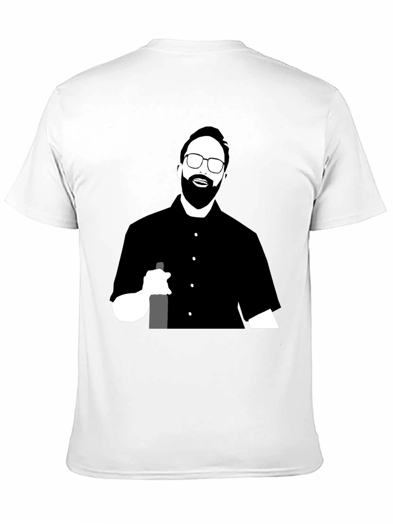 Black T-Shirt with Graphic Print