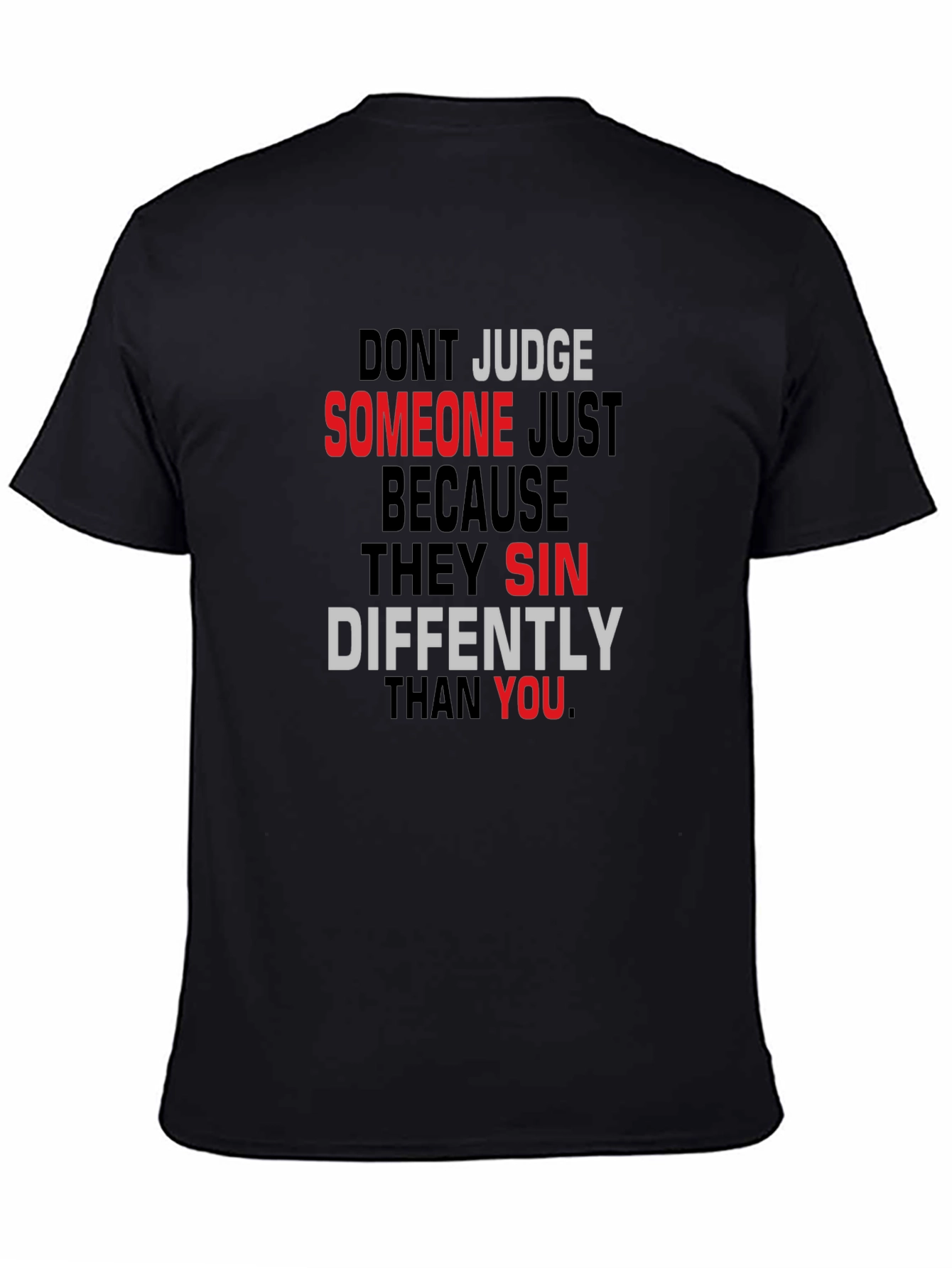 Dont Judge Black Graphic Tee