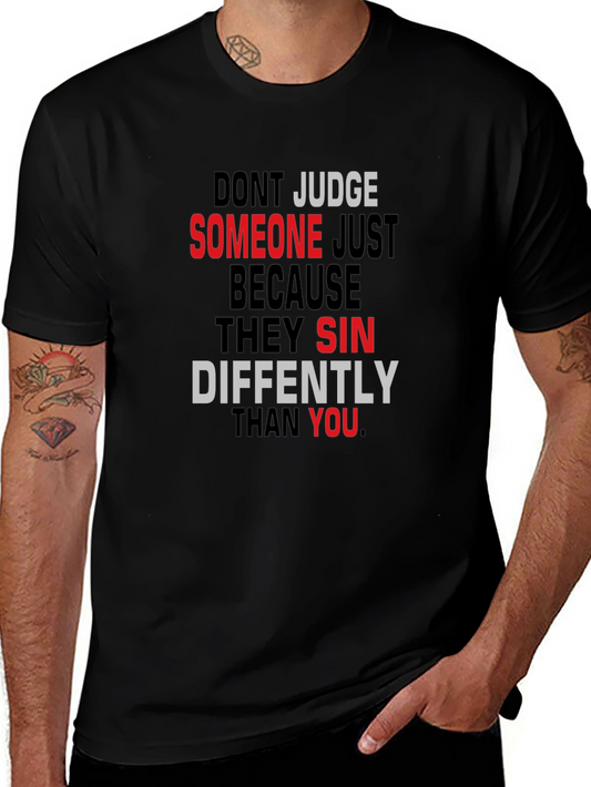 Dont Judge Black Graphic Tee