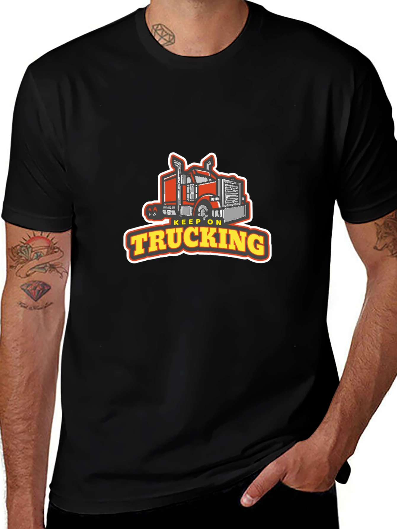 Keep on Trucking Black T-Shirt