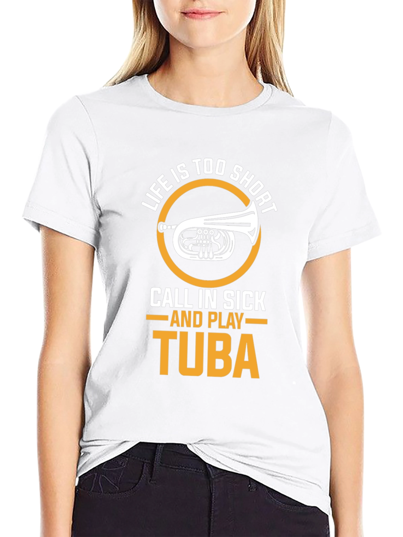 Life Is Too Short Tuba Player Graphic Tee