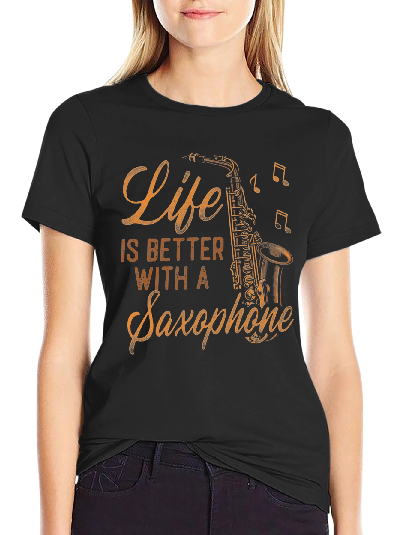 Life is Better with a Saxophone Graphic Tee