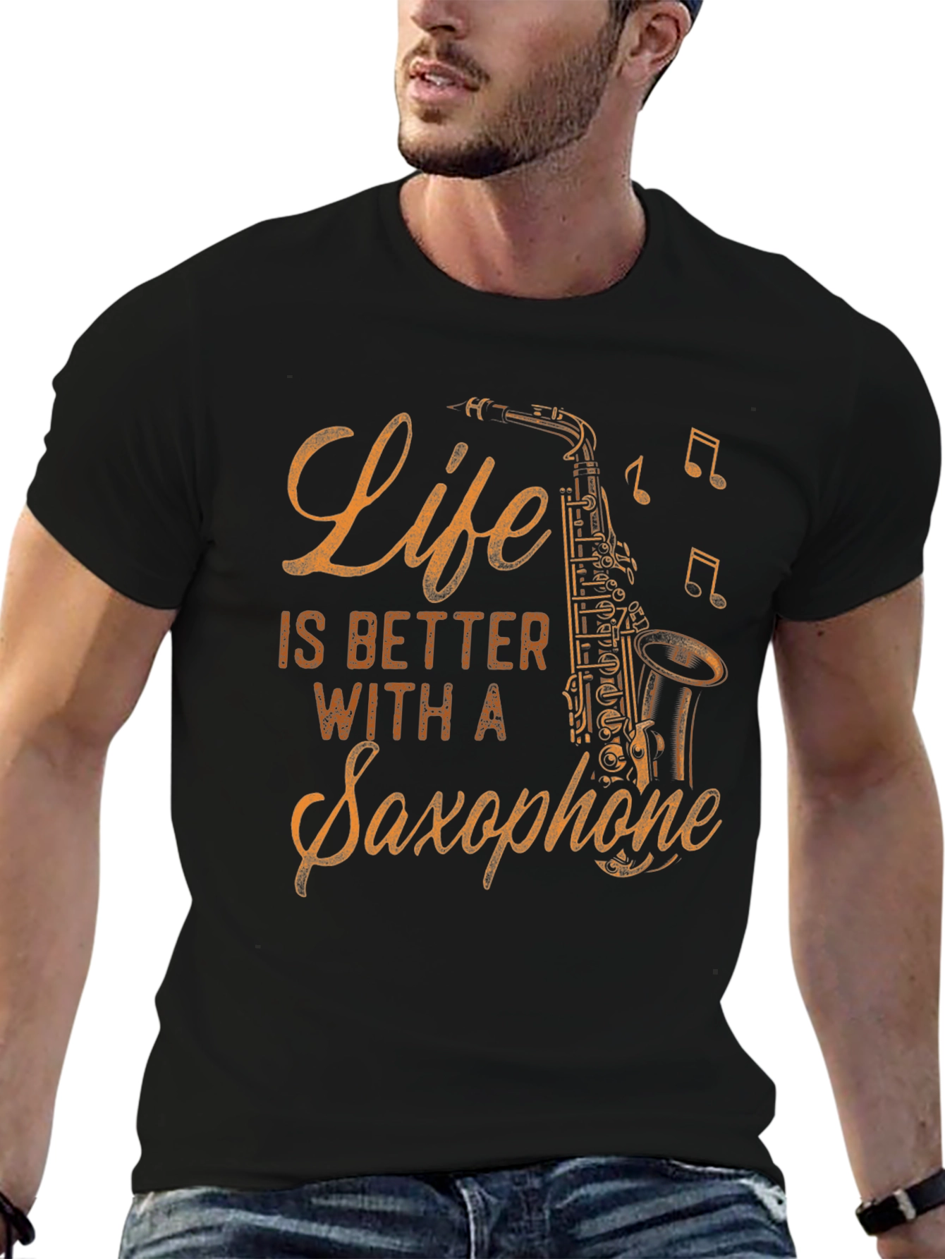 Life is Better with a Saxophone Graphic Tee