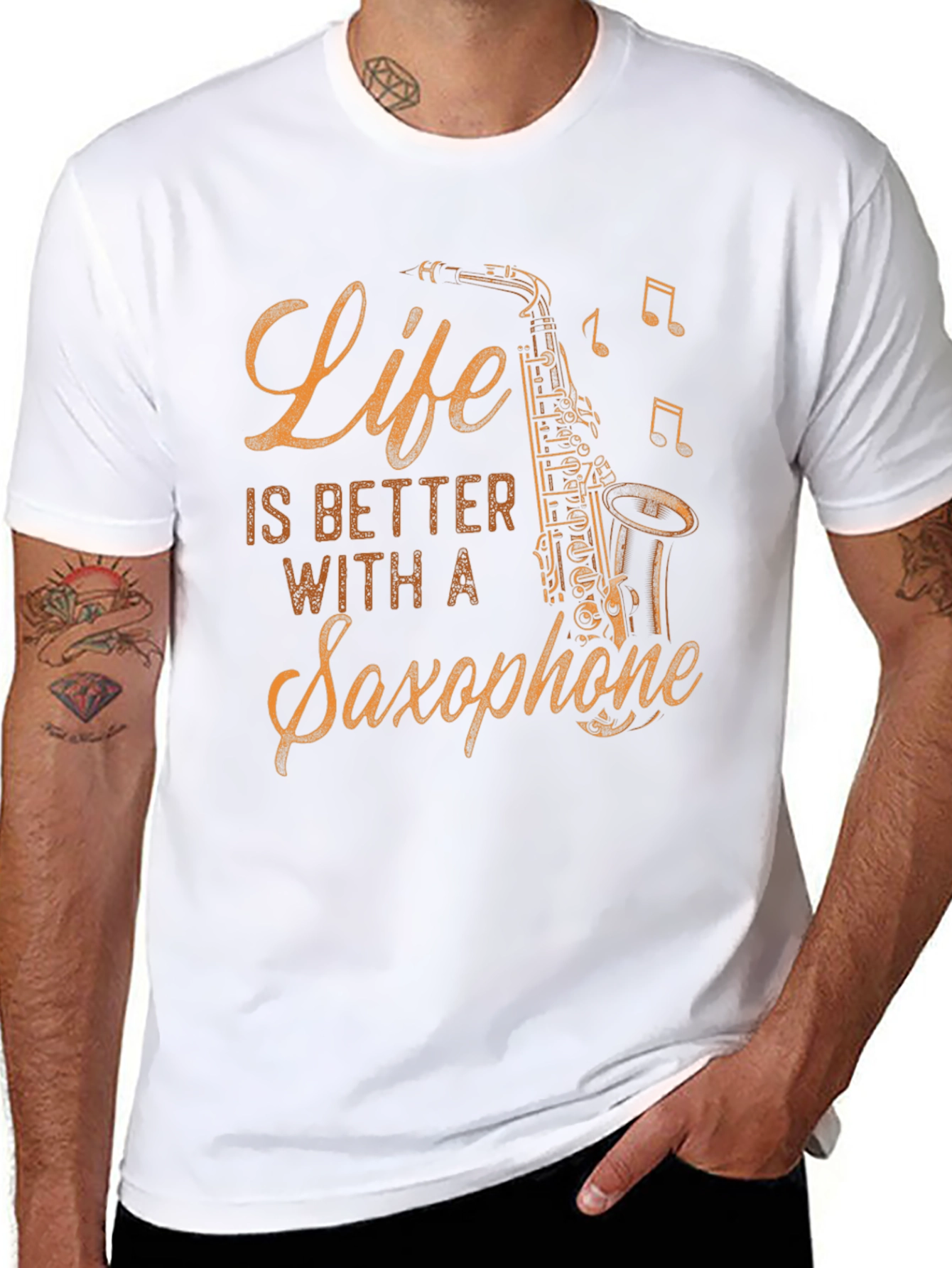 Life is Better with a Saxophone Graphic Tee