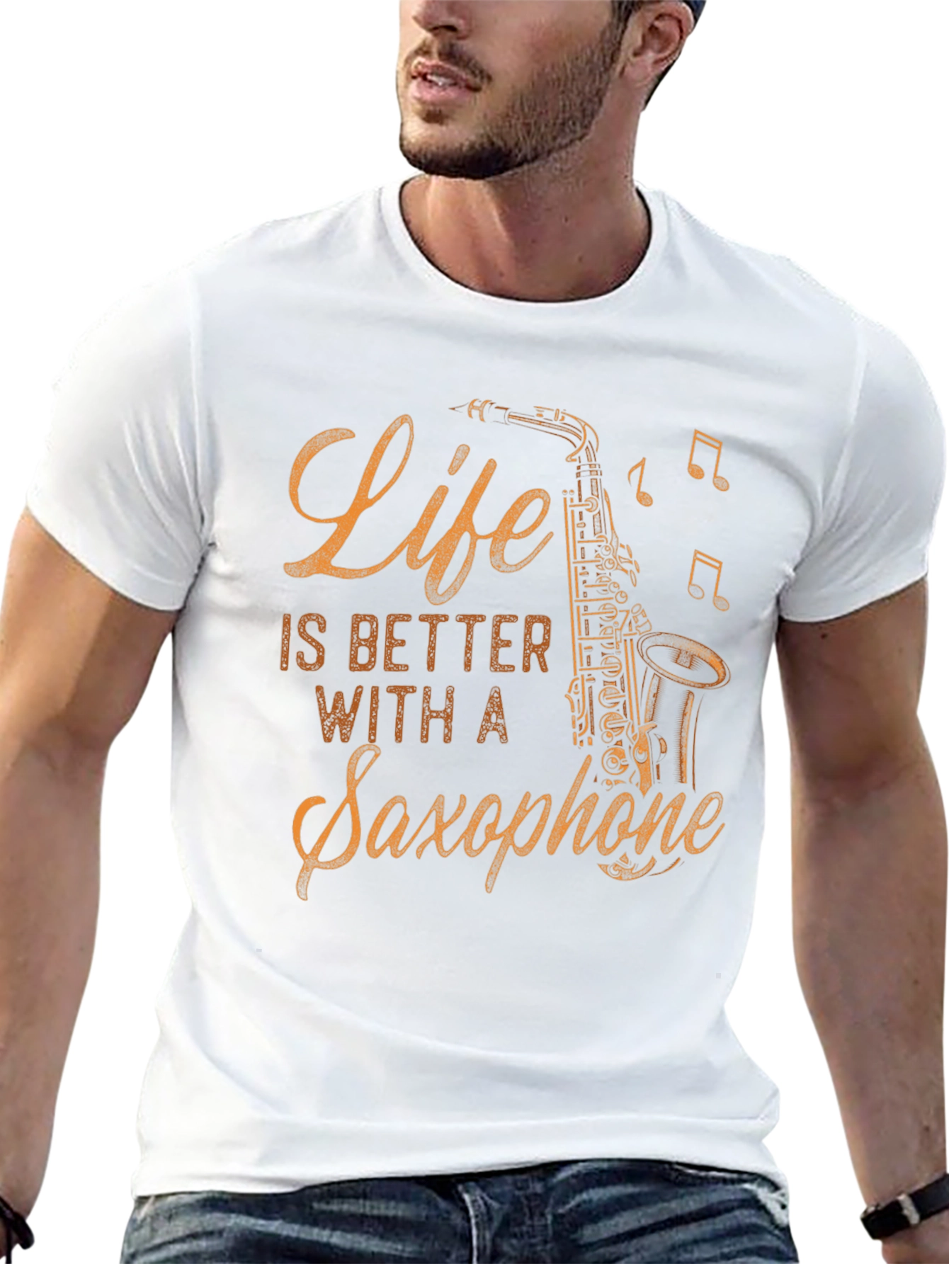 Life is Better with a Saxophone Graphic Tee