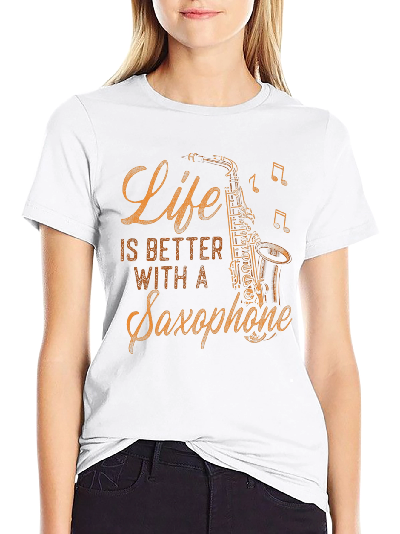 Life is Better with a Saxophone Graphic Tee