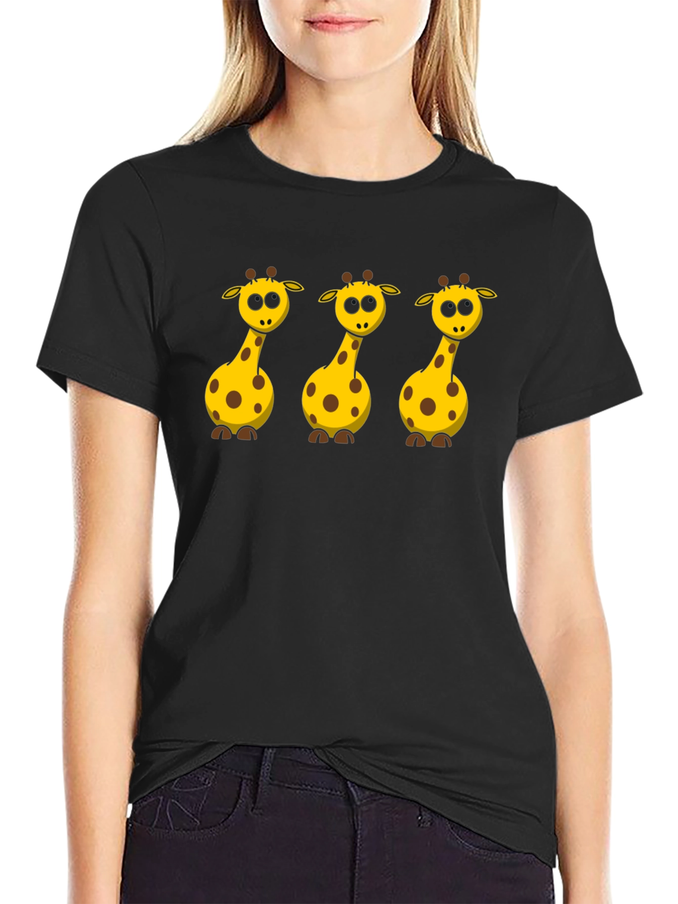 Giraffe Graphic Tee - Black T-Shirt