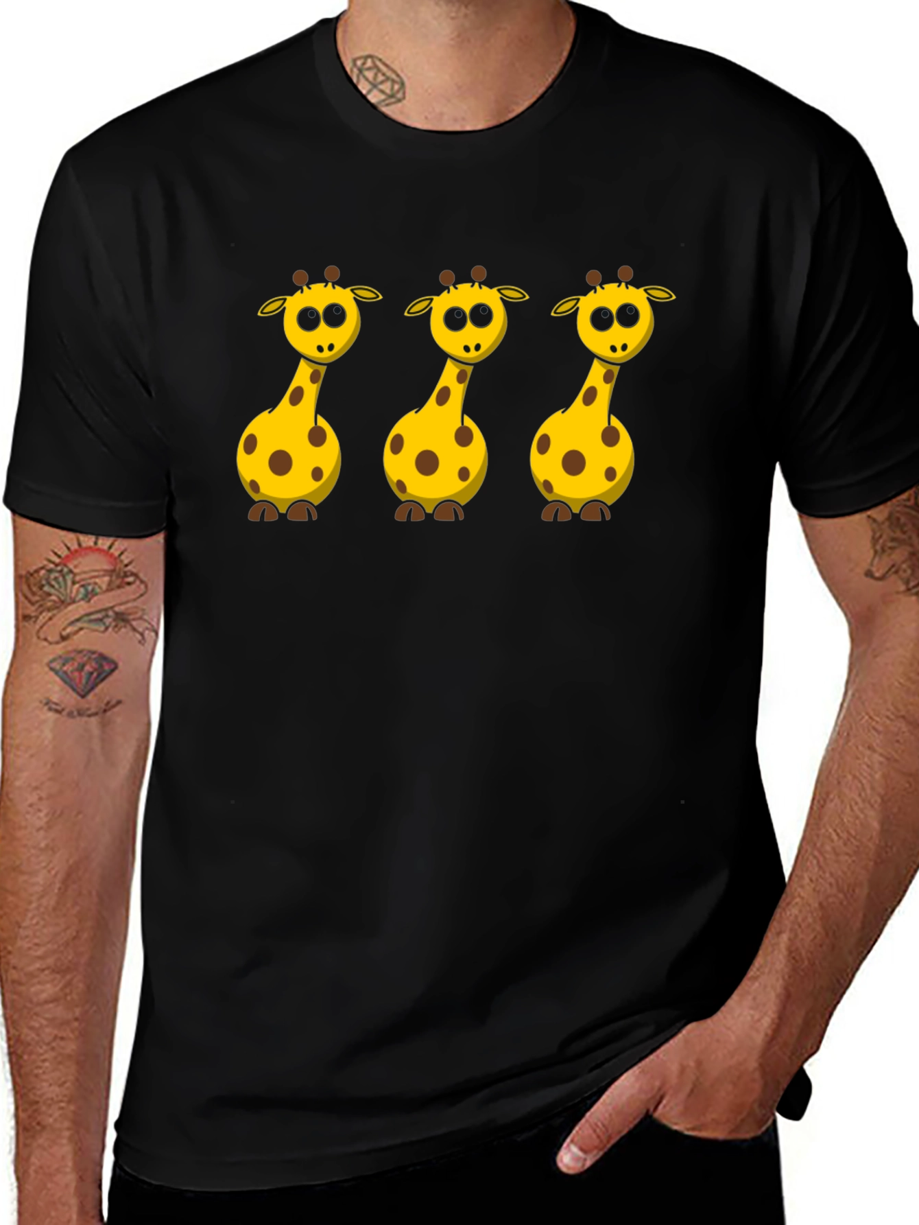 Giraffe Graphic Tee - Black T-Shirt