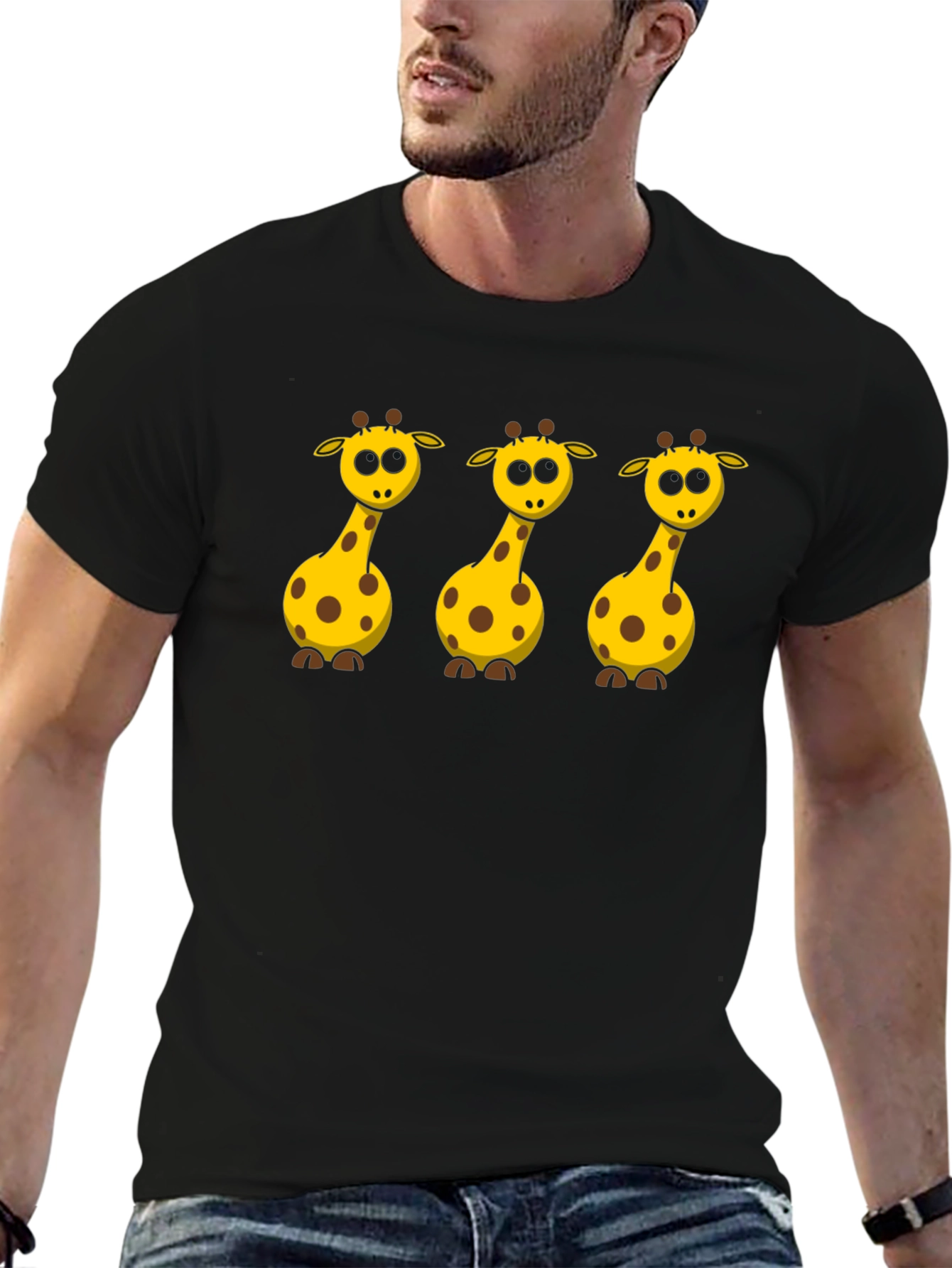 Giraffe Graphic Tee - Black T-Shirt