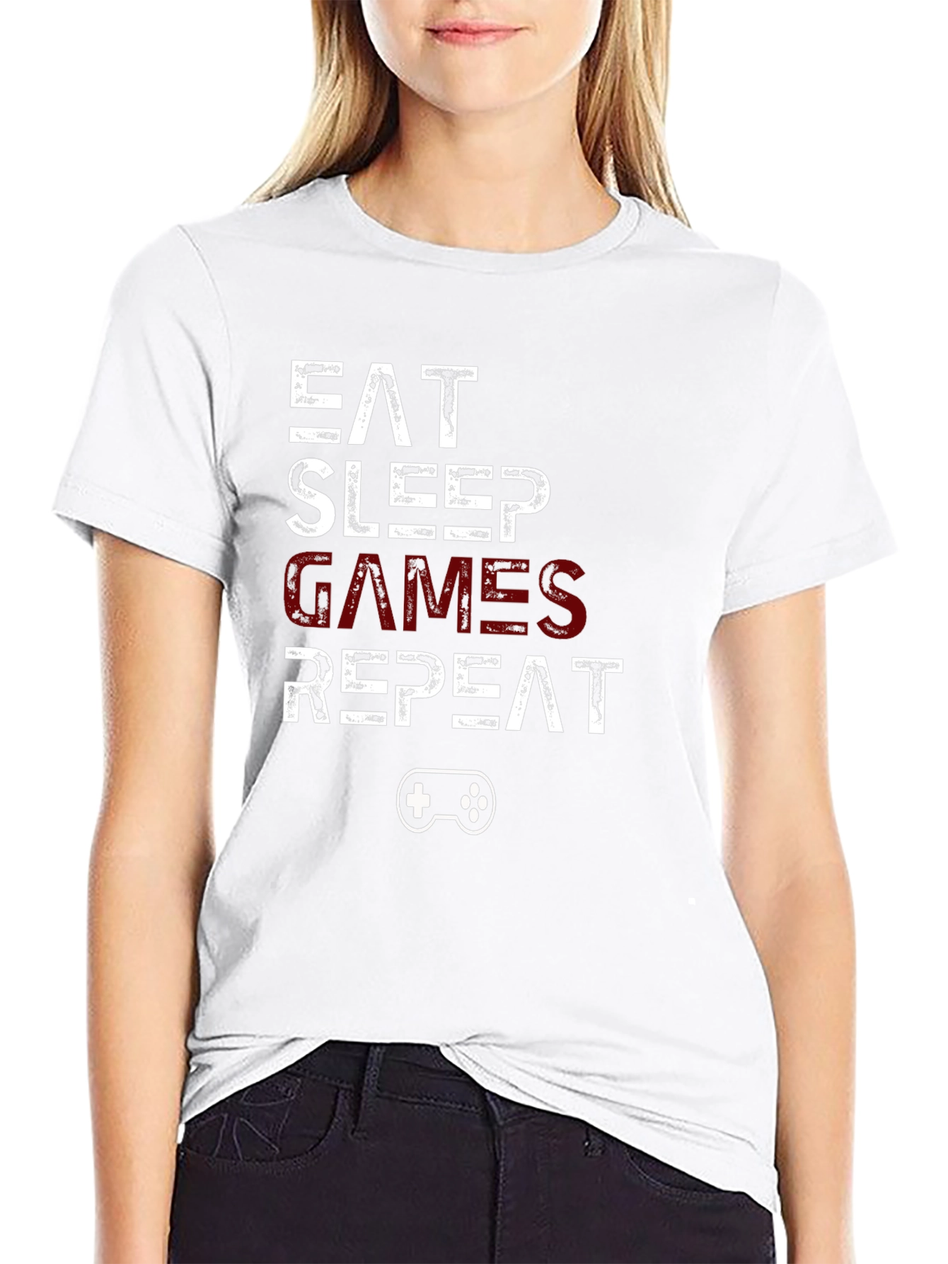 Eat Sleep Games Repeat Gamer T-Shirt