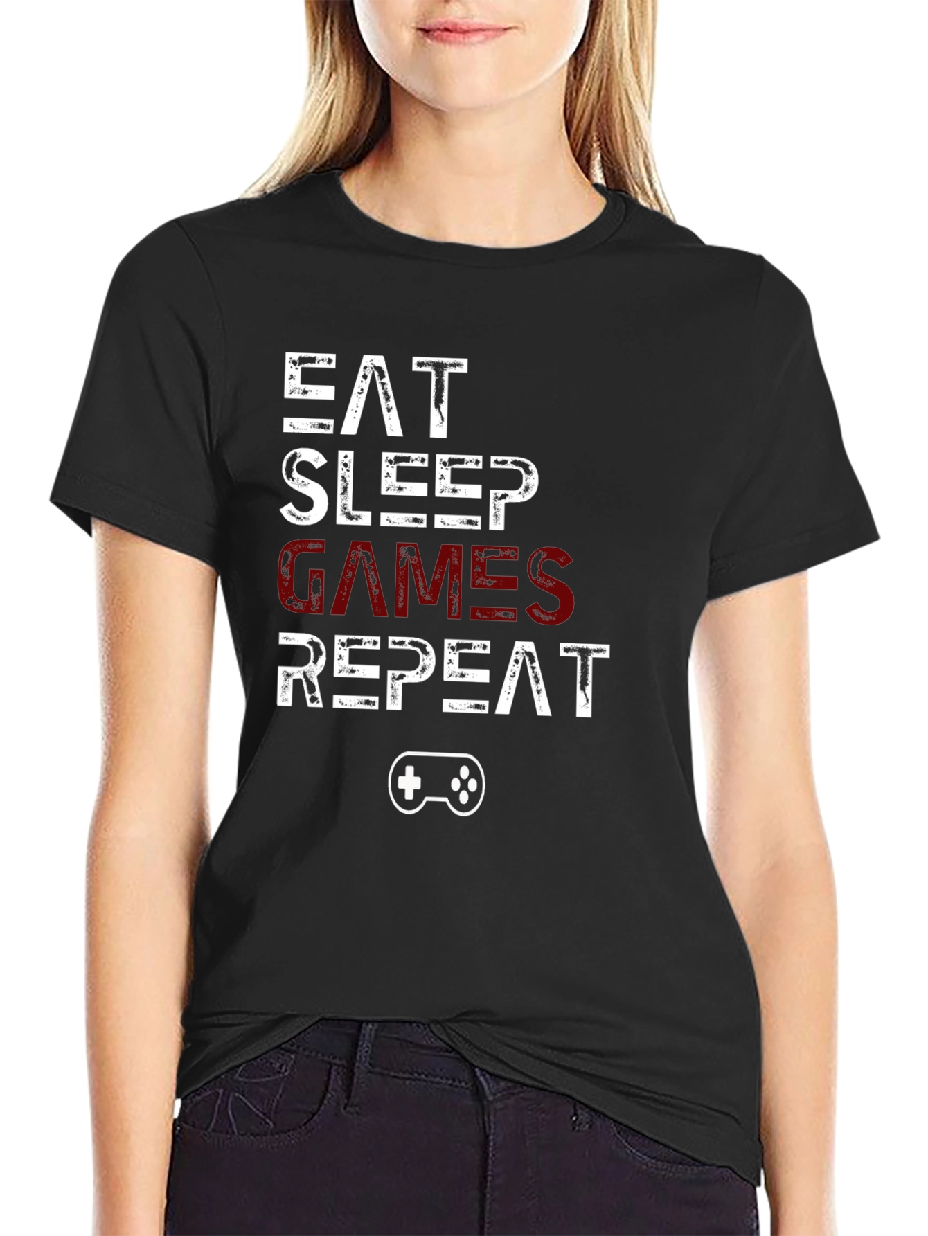 Eat Sleep Games Repeat Gamer T-Shirt