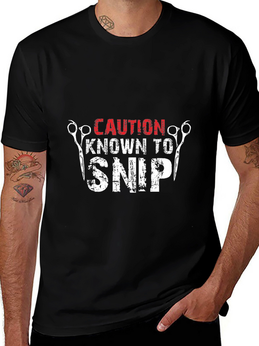 Caution Known To Snip Barber T-Shirt