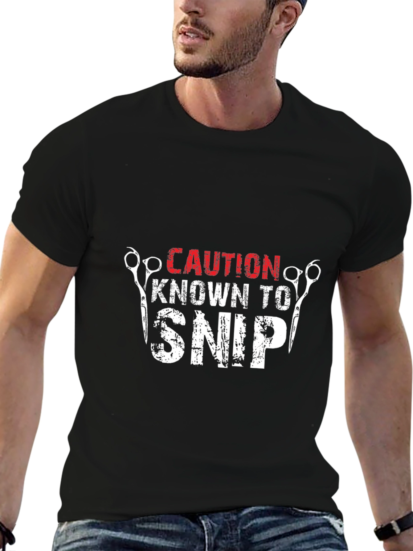 Caution Known To Snip Barber T-Shirt