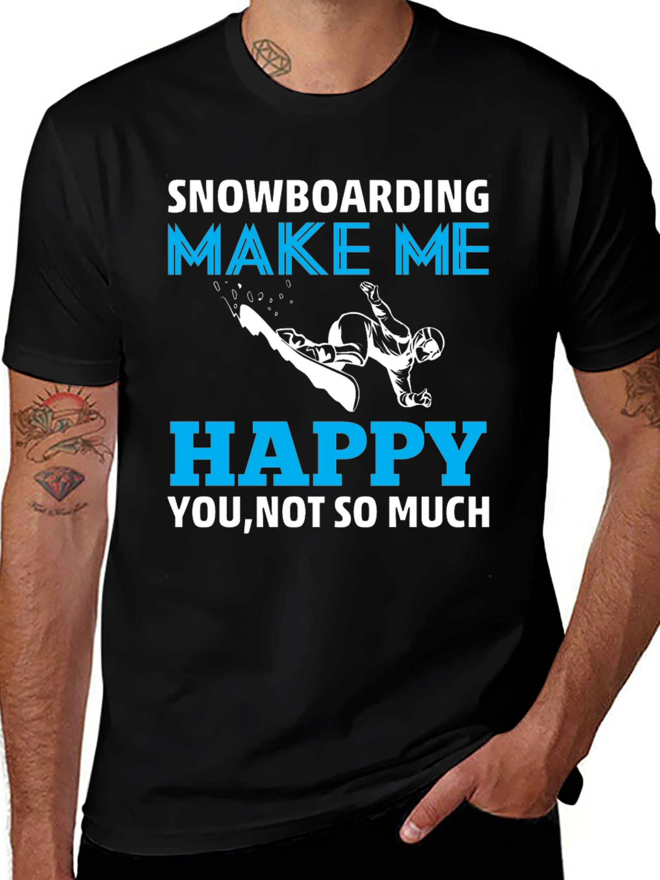 Snowboarding Makes Me Happy T-Shirt