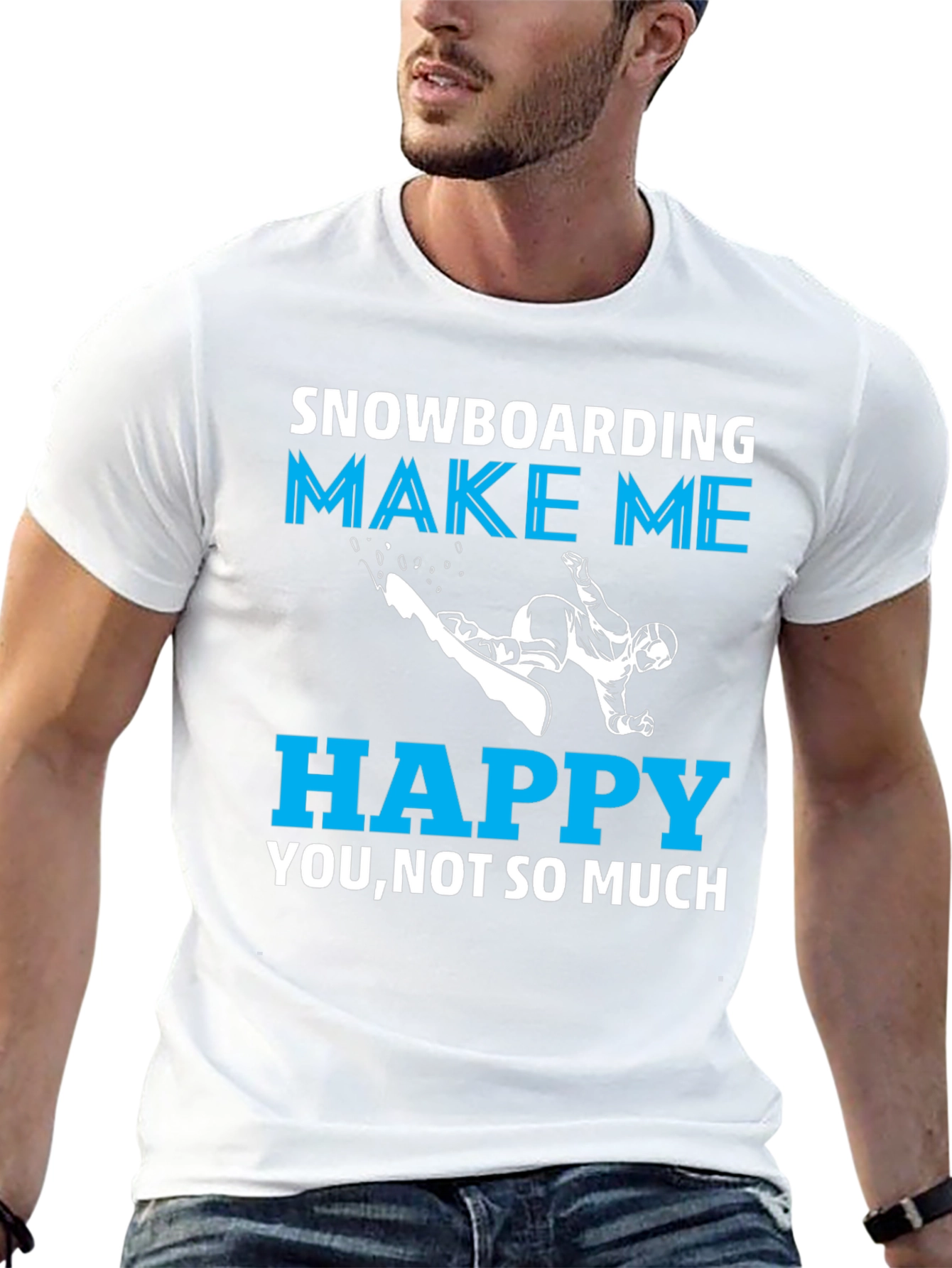 Snowboarding Makes Me Happy T-Shirt