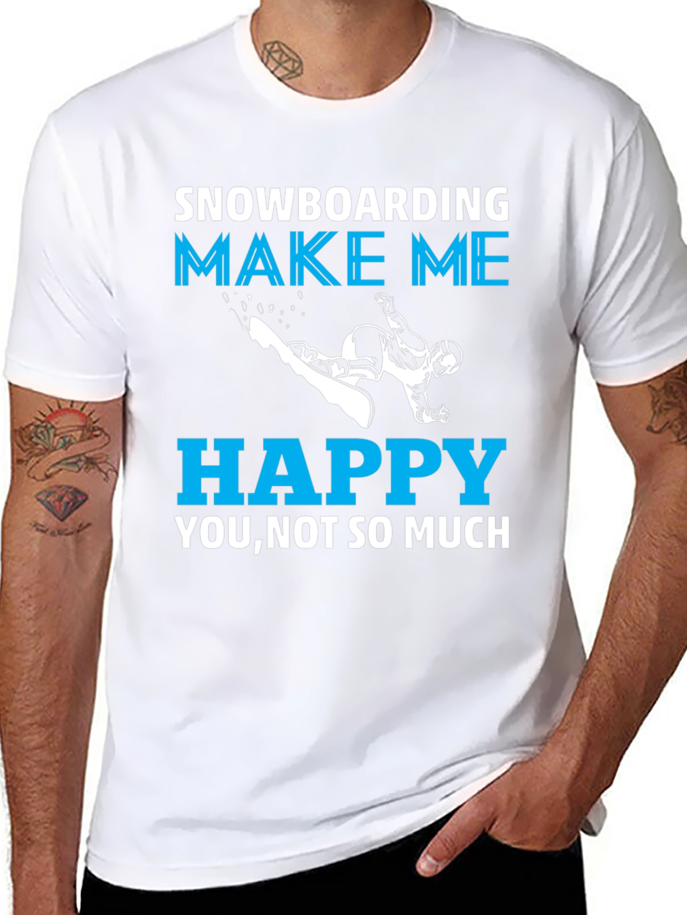 Snowboarding Makes Me Happy T-Shirt