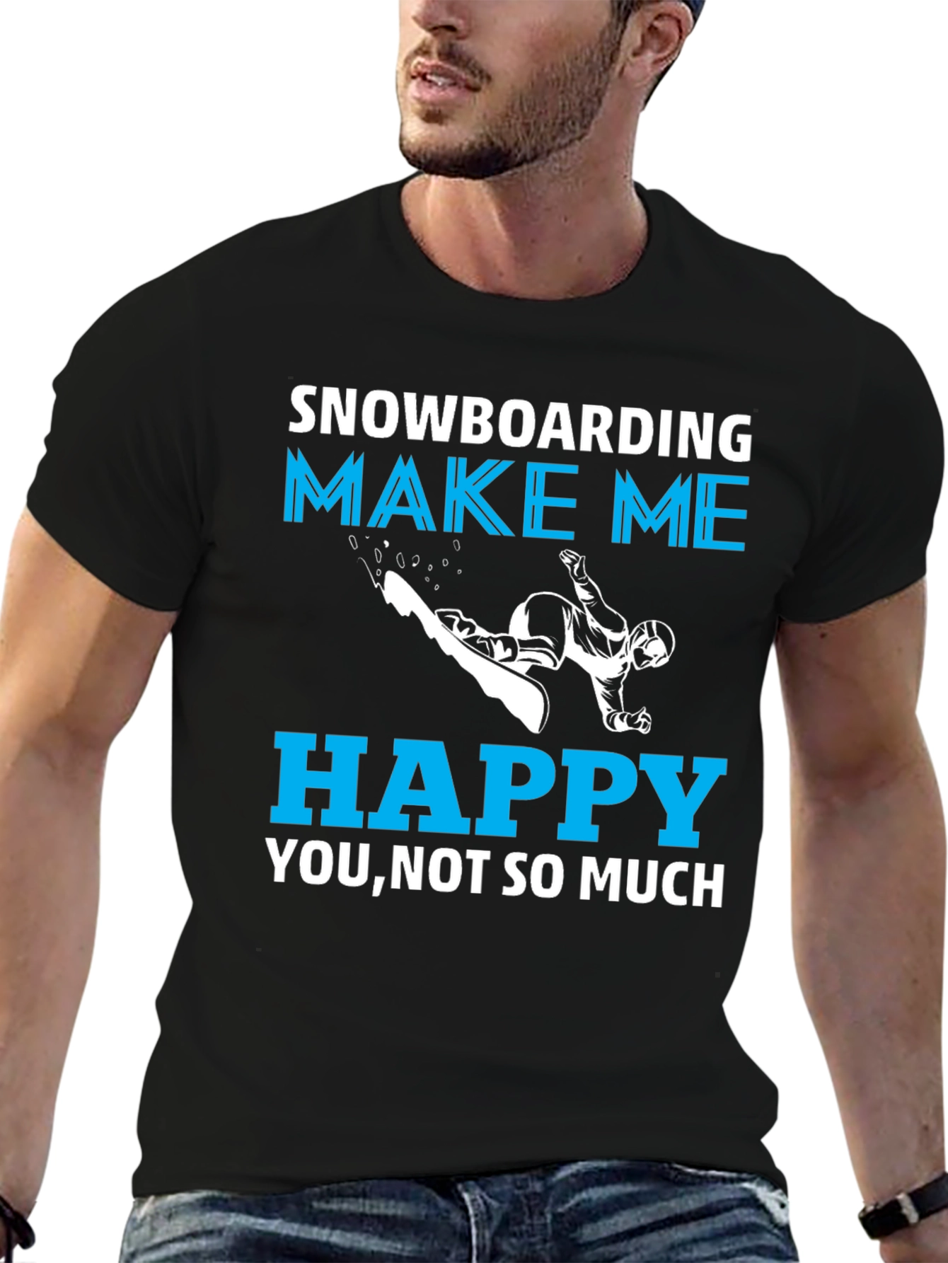 Snowboarding Makes Me Happy T-Shirt
