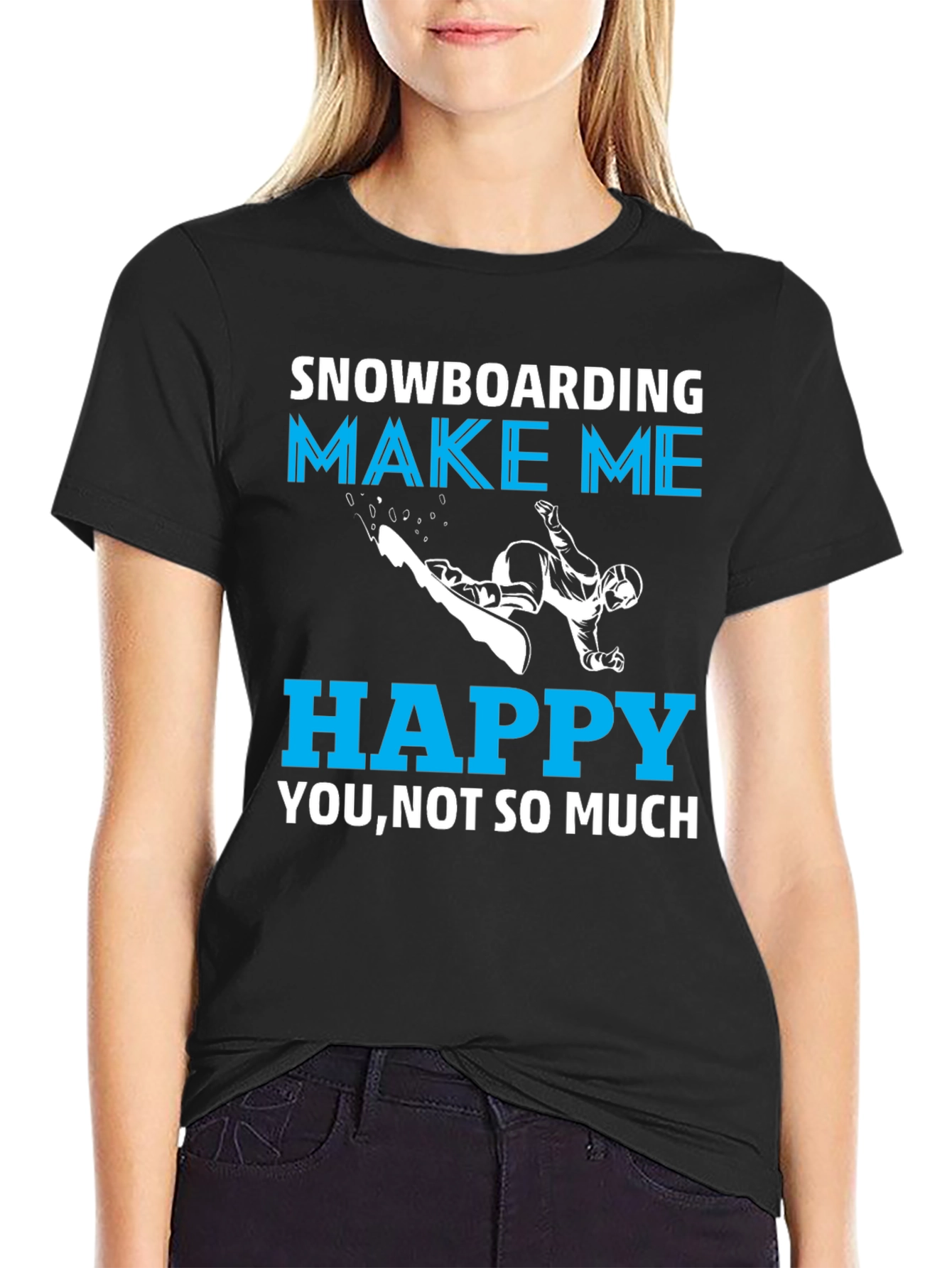 Snowboarding Makes Me Happy T-Shirt