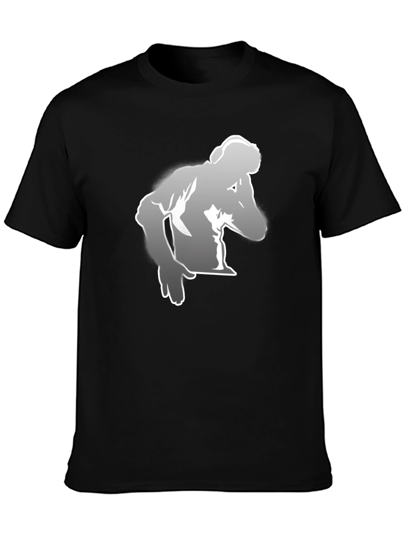 Stylish Black T-Shirt with Graphic Print