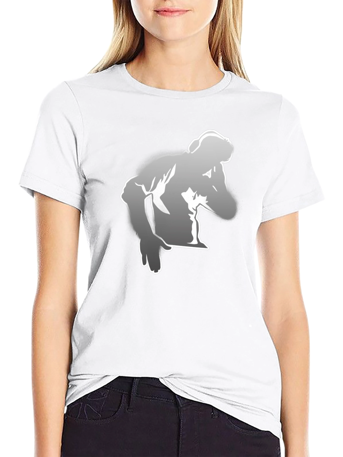 Stylish Black T-Shirt with Graphic Print