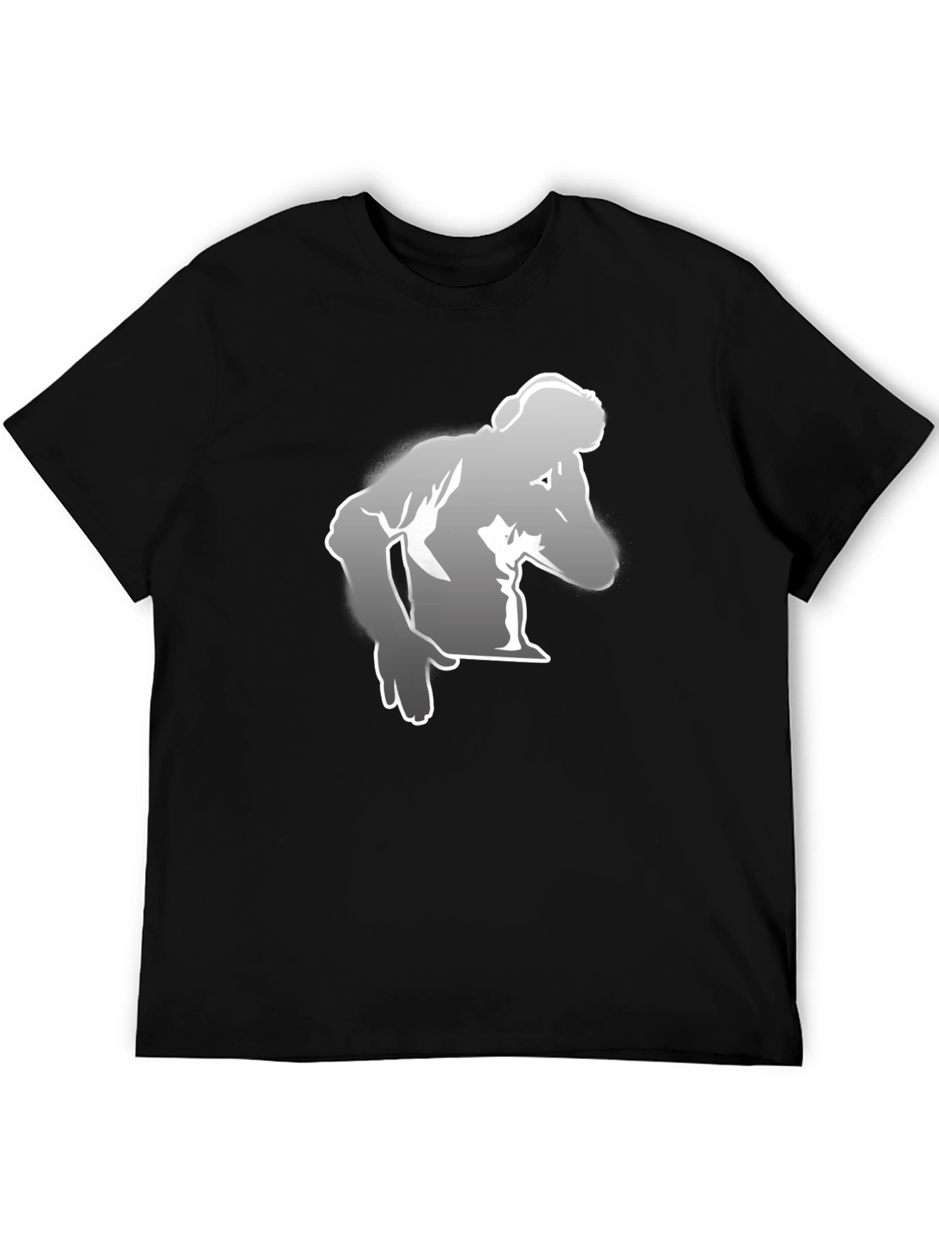 Stylish Black T-Shirt with Graphic Print