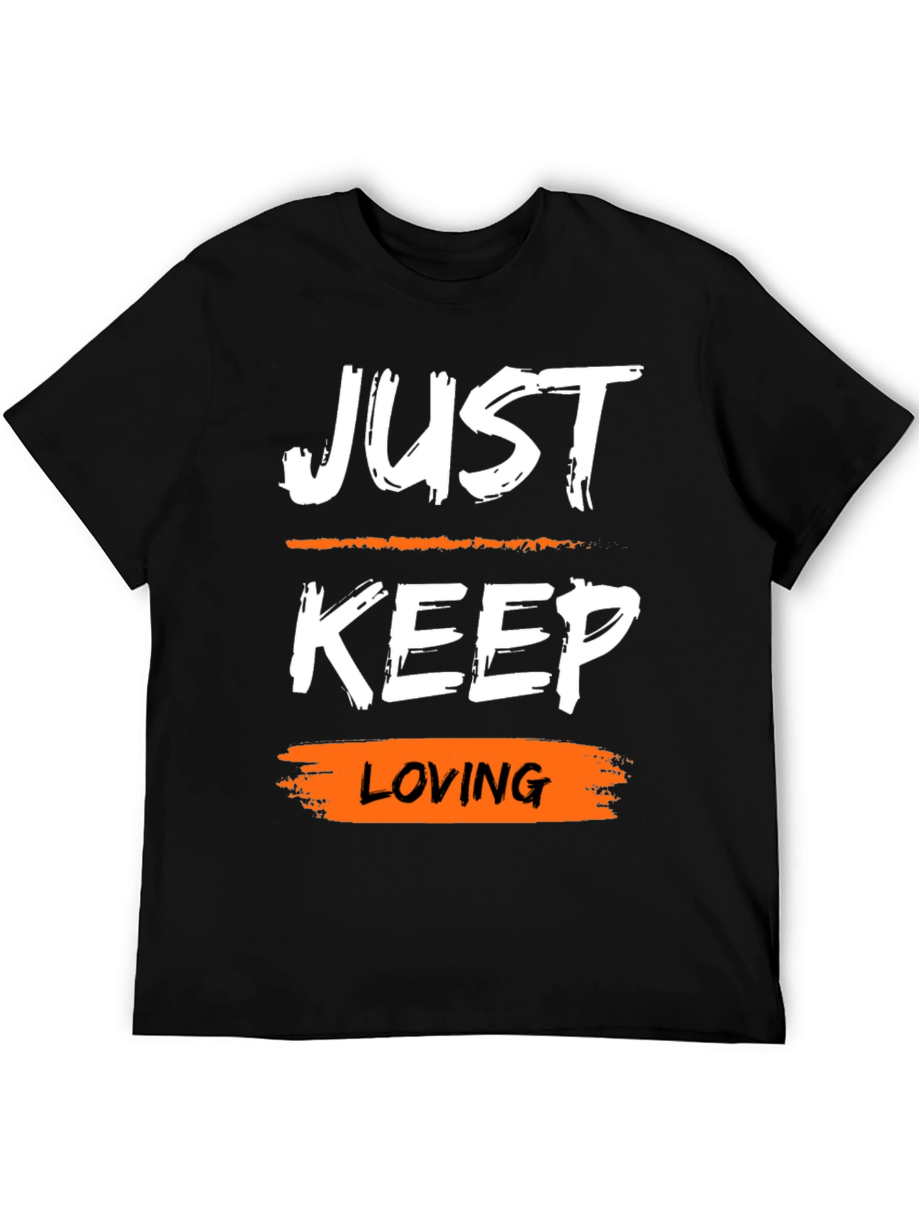 Just Keep Loving Black Graphic Tee