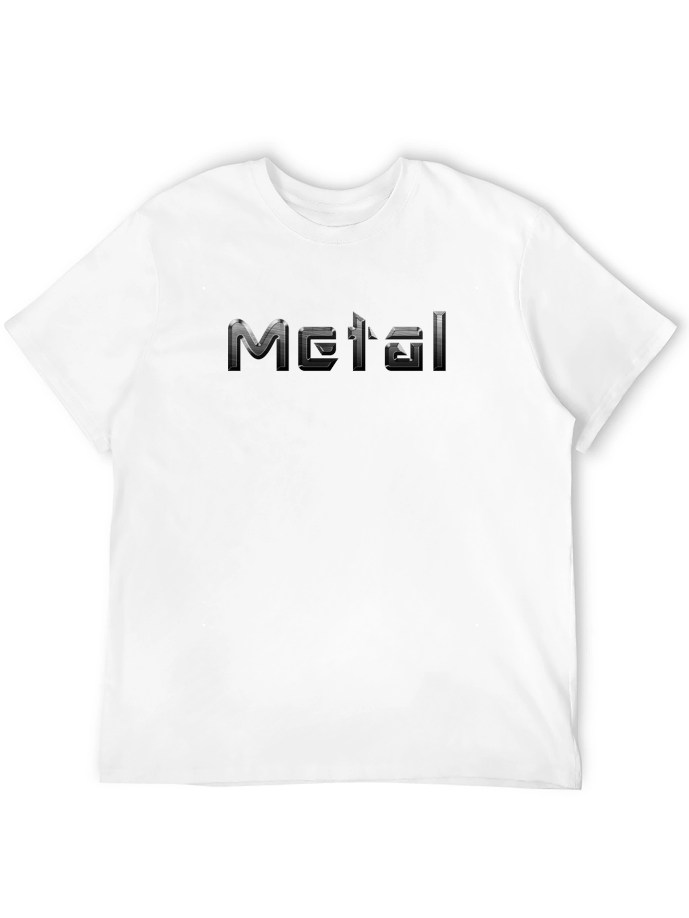 Metal Graphic Print Black T-Shirt