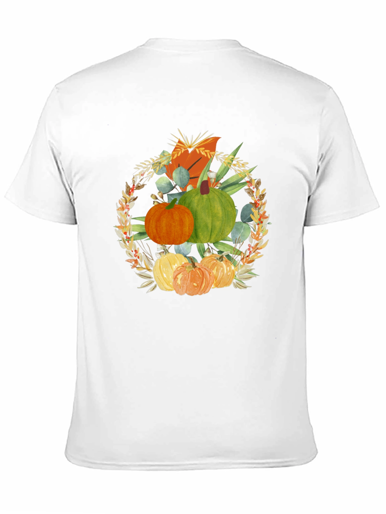 Fall Pumpkin Wreath Graphic T-Shirt